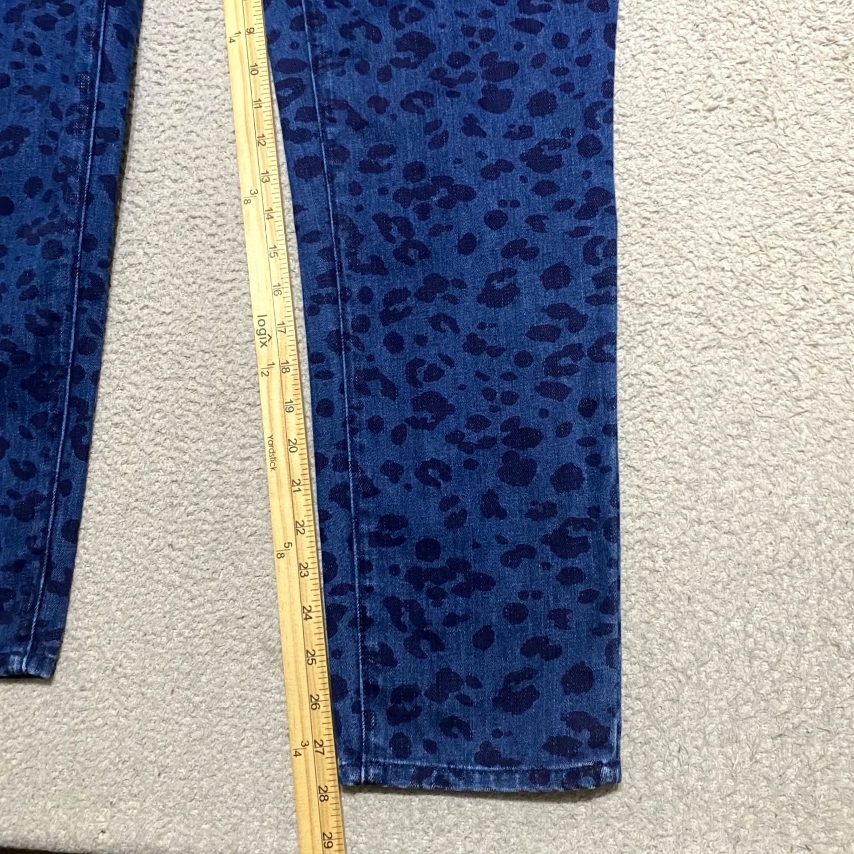 Talbots Talbots Jeans Slim 10 Blue Denim Leopard Print Straight High Rise Women 10 Jeans pants Size 32" / US 10 / IT 46 - 6 Thumbnail