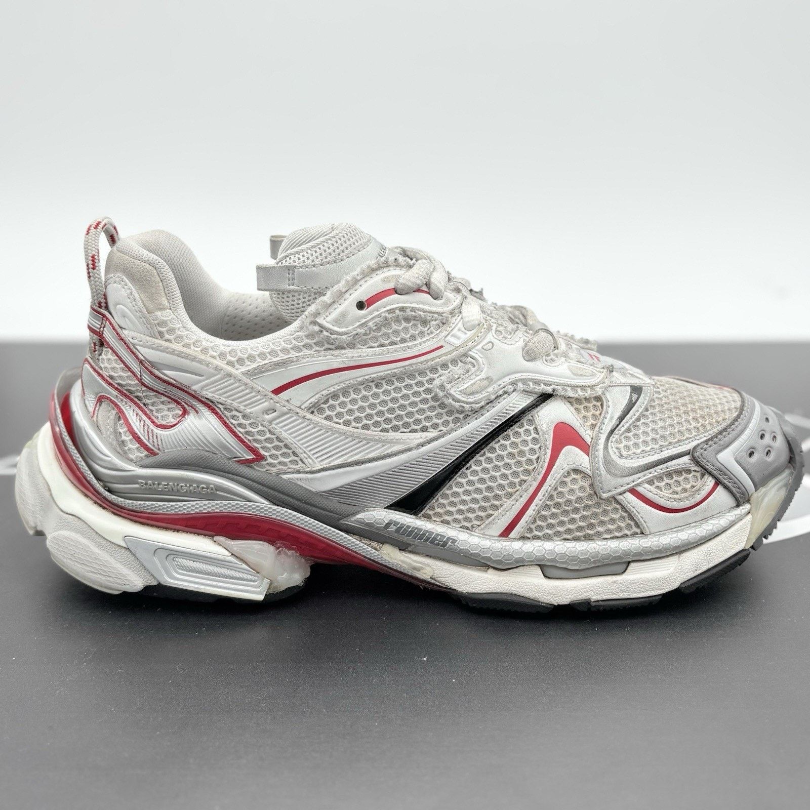 Balenciaga Balenciaga Runner 2.0 ' White Grey Red ' | GREAT CONDITION! Size US 11 / EU 44 - 2 Thumbnail
