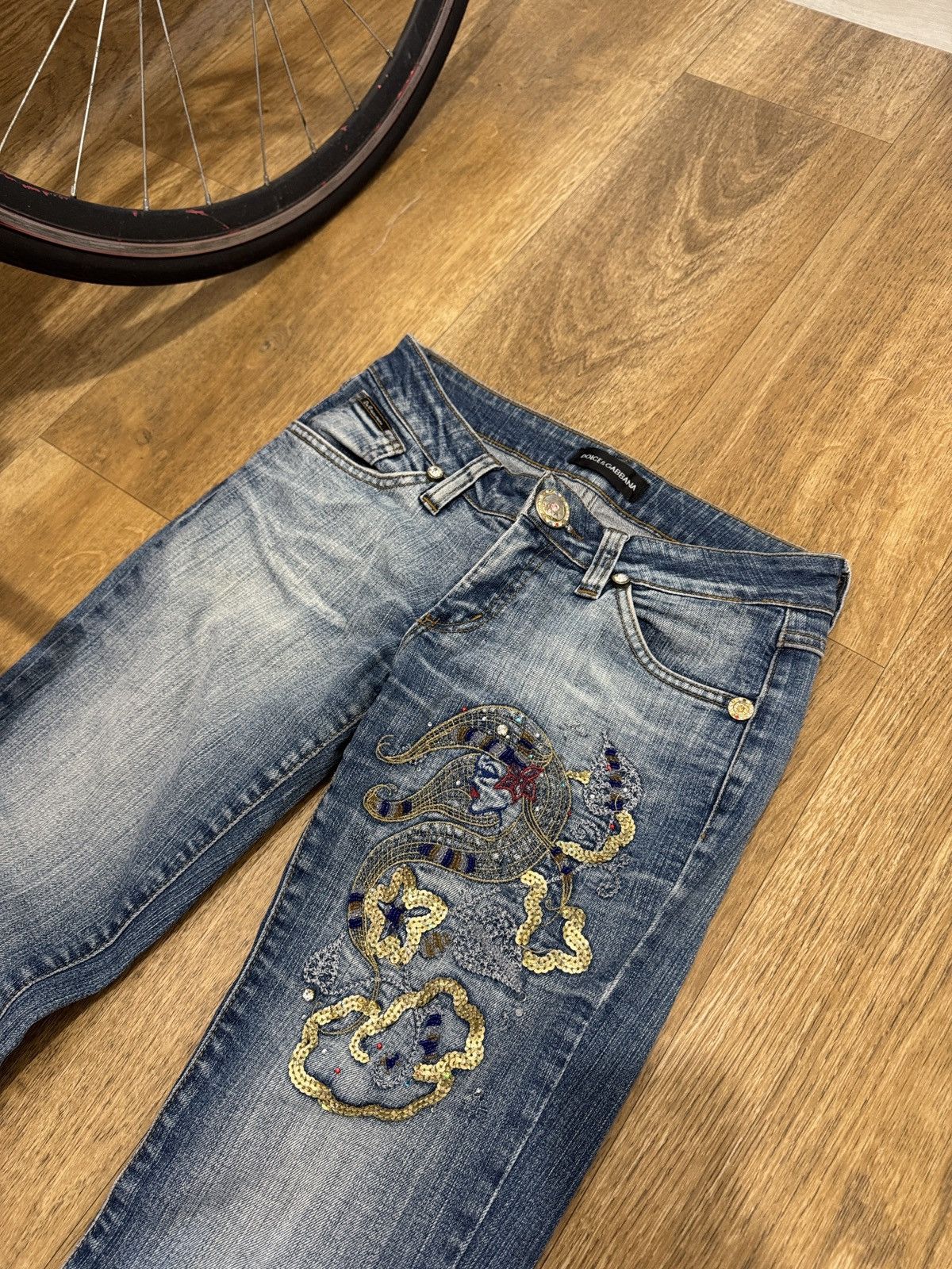 Dolce & Gabbana VINTAGE DOLCE&GABBANA 2000s DENIM PANTS JEANS Size 29" - 6 Thumbnail