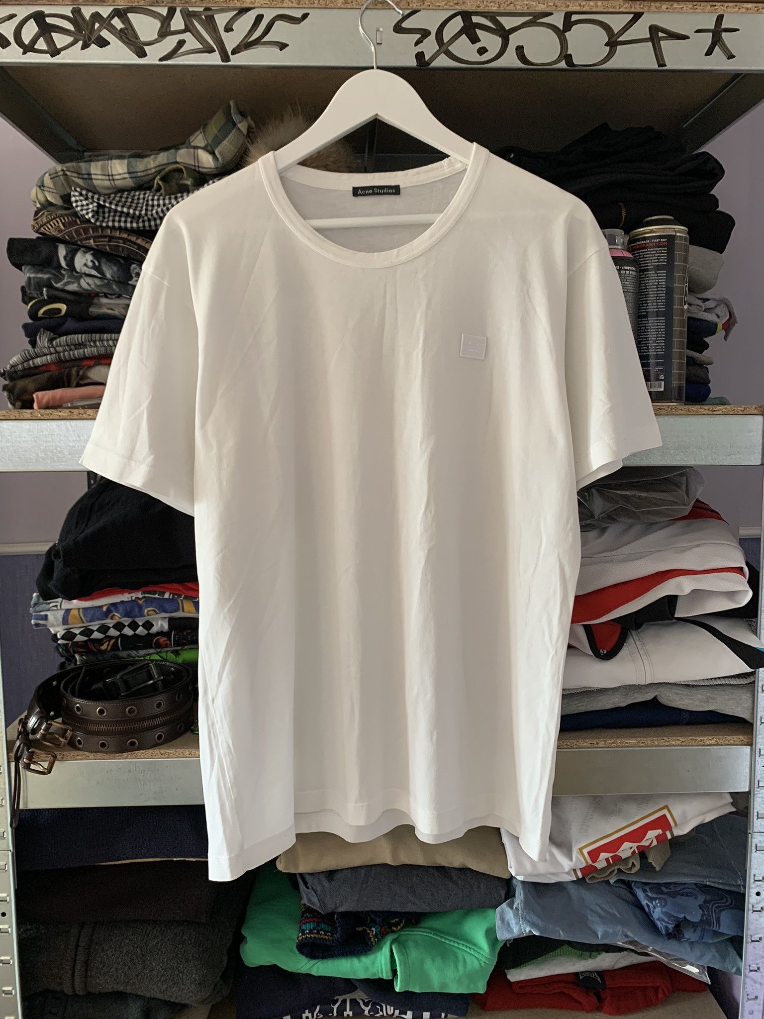 Acne Studios Acne Studios Patch Face White T Shirt Tee Mens L Size US L / EU 52-54 / 3 - 3 Thumbnail