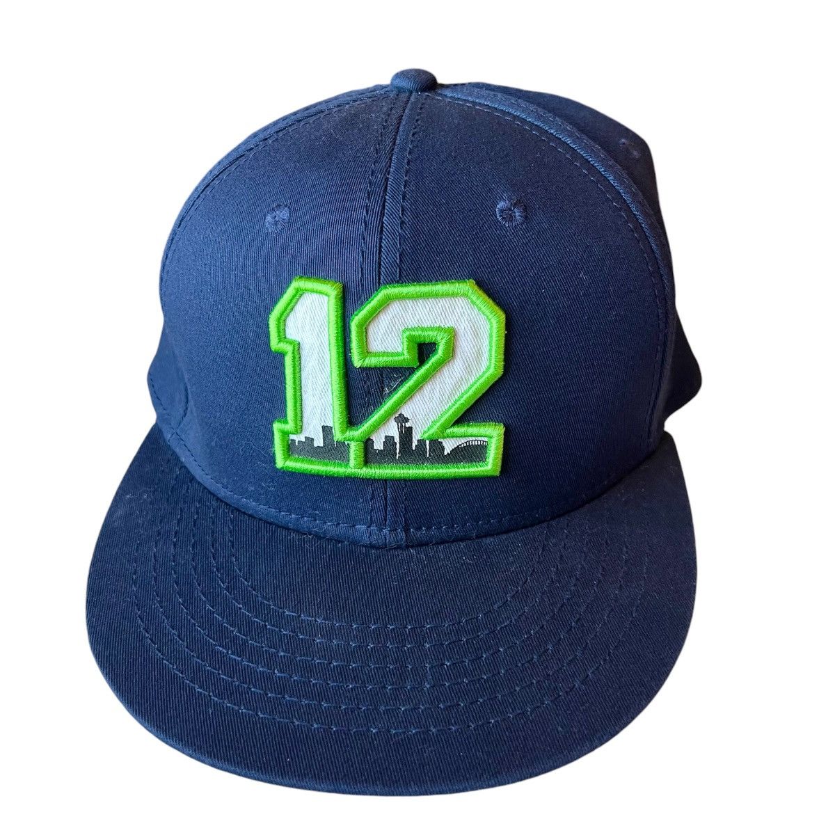 Other Seattle Seahawks 12th Man Hat Fitted Flat Bill Skyline Size ONE SIZE - 7 Thumbnail