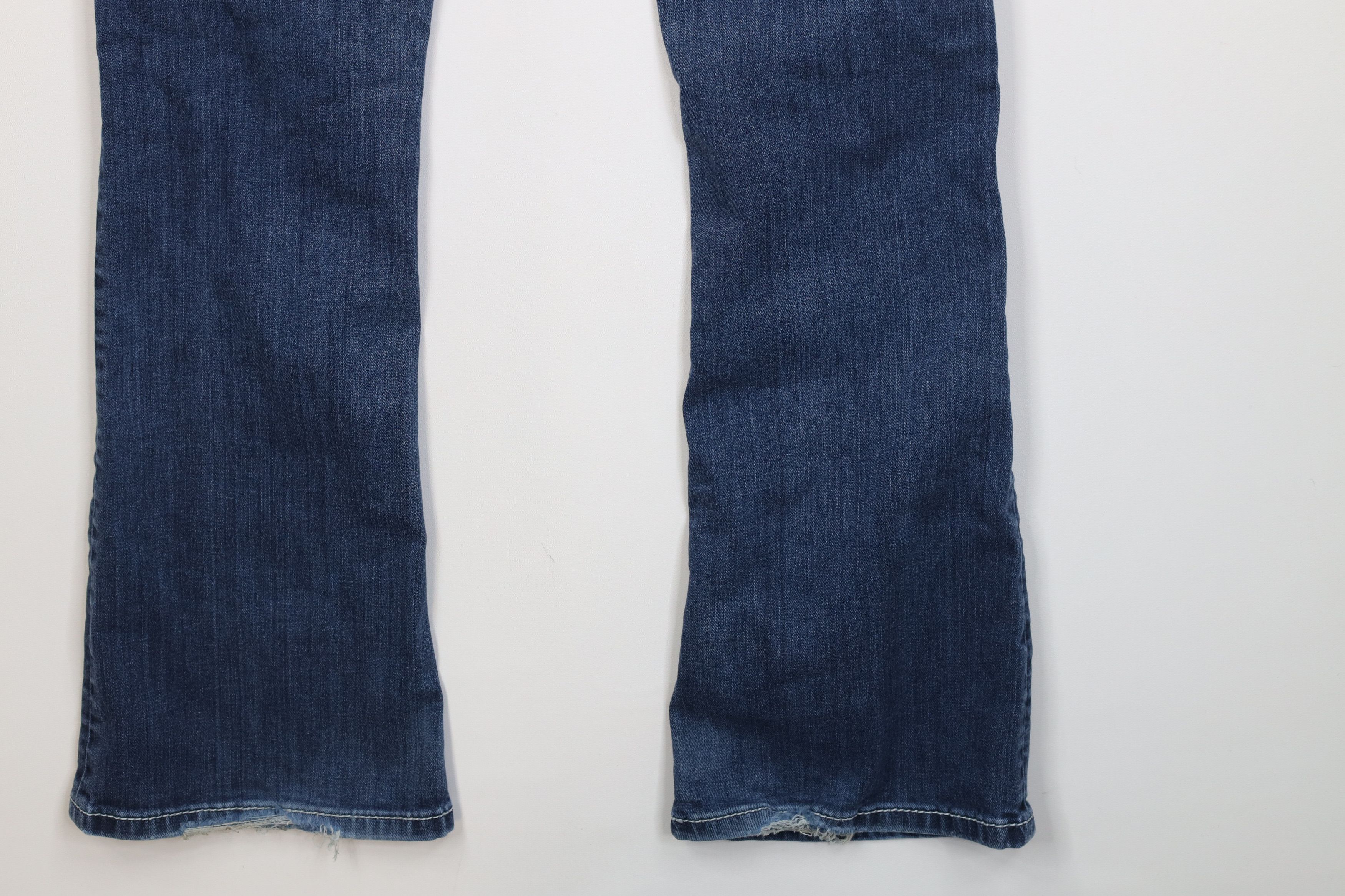 Vintage Buckle BKE Distressed Thick Stitch Stella Flared Denim Jeans Size 26" / US 2 / IT 38 - 14 Thumbnail
