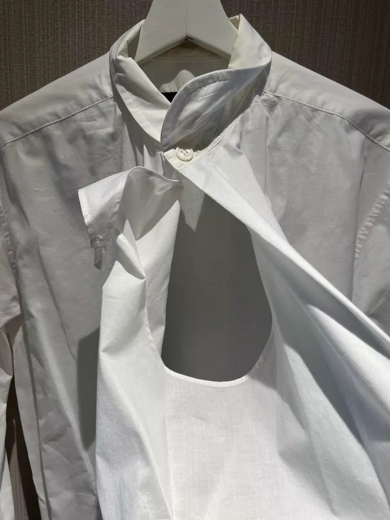 Yohji Yamamoto Yohji Yamamoto 94ss White Shirt Size US L / EU 52-54 / 3 - 5 Thumbnail