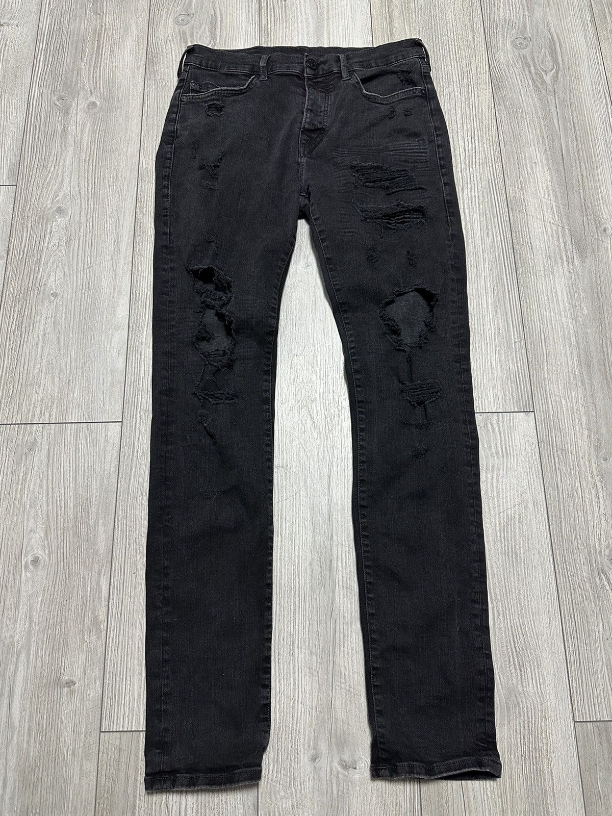 True Religion True Religion Distressed New Rocco Jeans Skinny Size US 34 / EU 50 - 6 Thumbnail