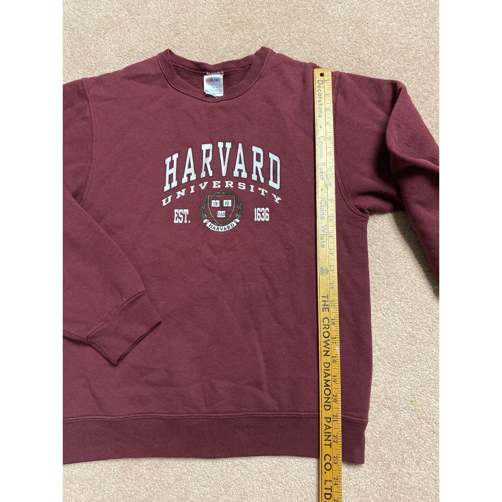 Jerzees Jerzees Harvard University Sweatshirt Small Burgundy Size S / US 4 / IT 40 - 4 Thumbnail