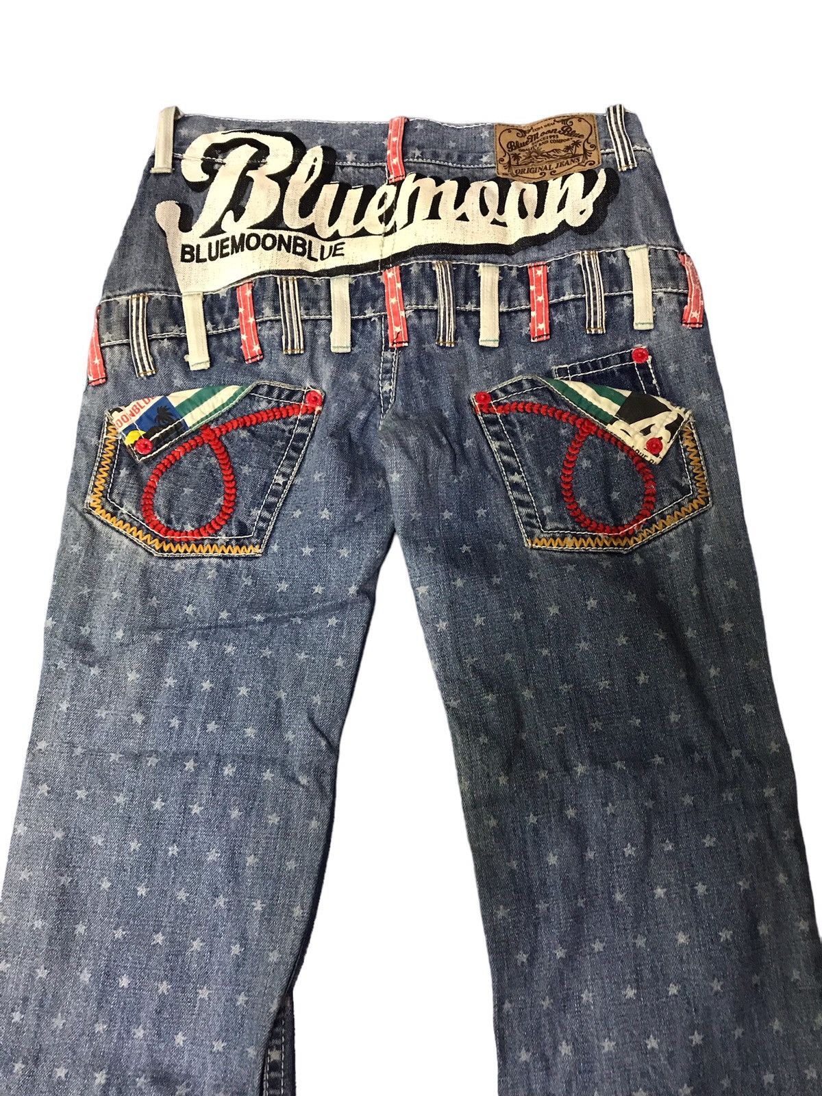 Hysteric Glamour BEST OFFER🔥🔥 Blue Moon Blue Japan Full Printed Star Jeans Size US 32 / EU 48 - 6 Thumbnail