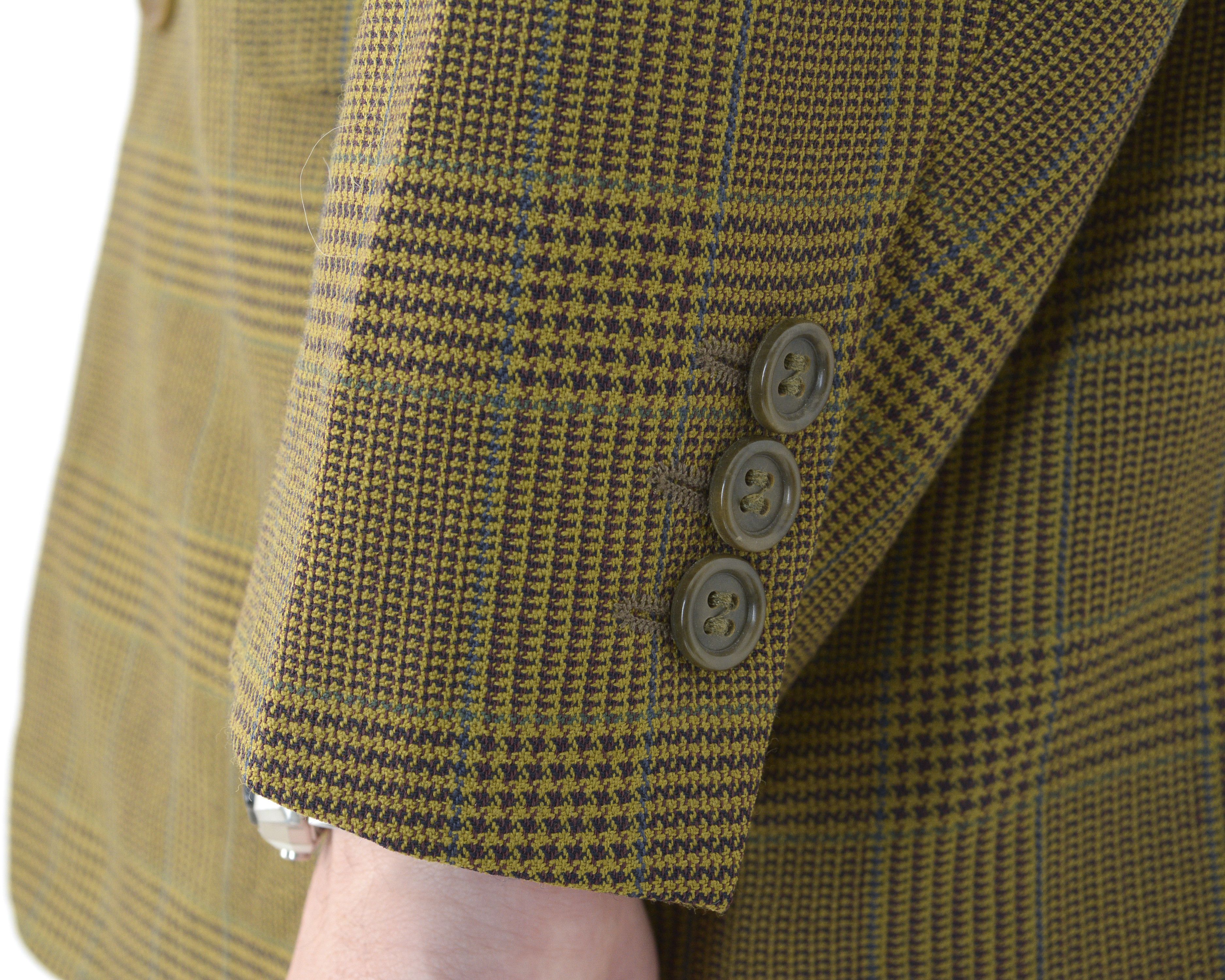 Hugo Corleone Vintage US 40 Blazer Virgin Wool M Jacket Check Size 40R - 7 Thumbnail