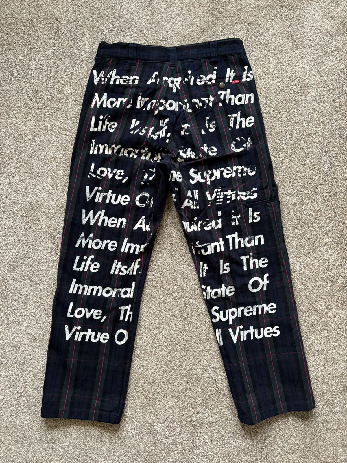 Pre-owned Comme Des Garcons X Junya Watanabe Supreme Junya Watanabe Cdg Poem Pant 30