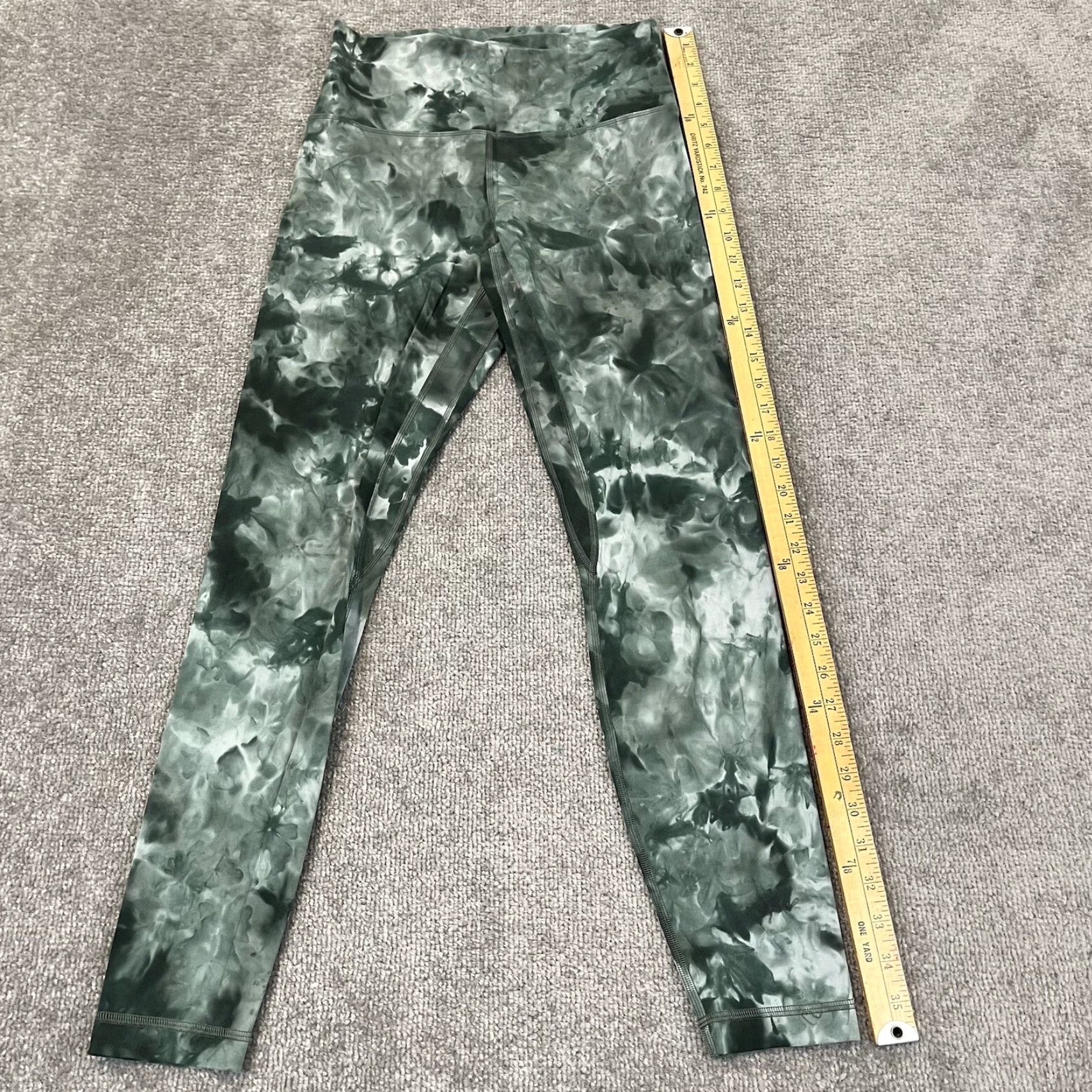 Lululemon VINTAGE Lululemon Wunder Train Tights Women Size 8 Ankle Green Tie Dye Activewear Yoga Gym Size 30" / US 8 / IT 44 - 7 Thumbnail