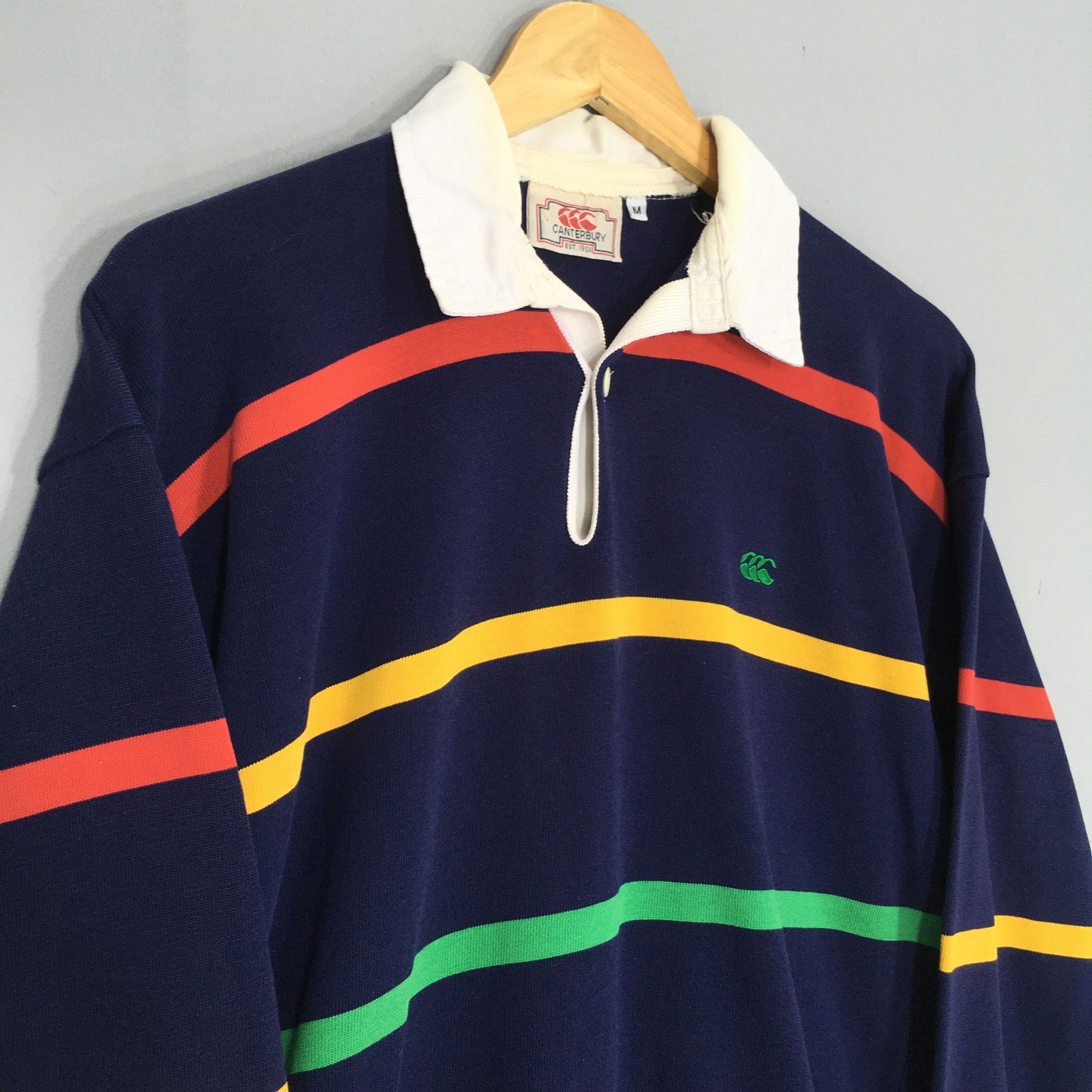 Canterbury of New Zealand Vintage Canterbury Of New Zealand Striped Rugby Shirt Medium Size US M / EU 48-50 / 2 - 3 Thumbnail