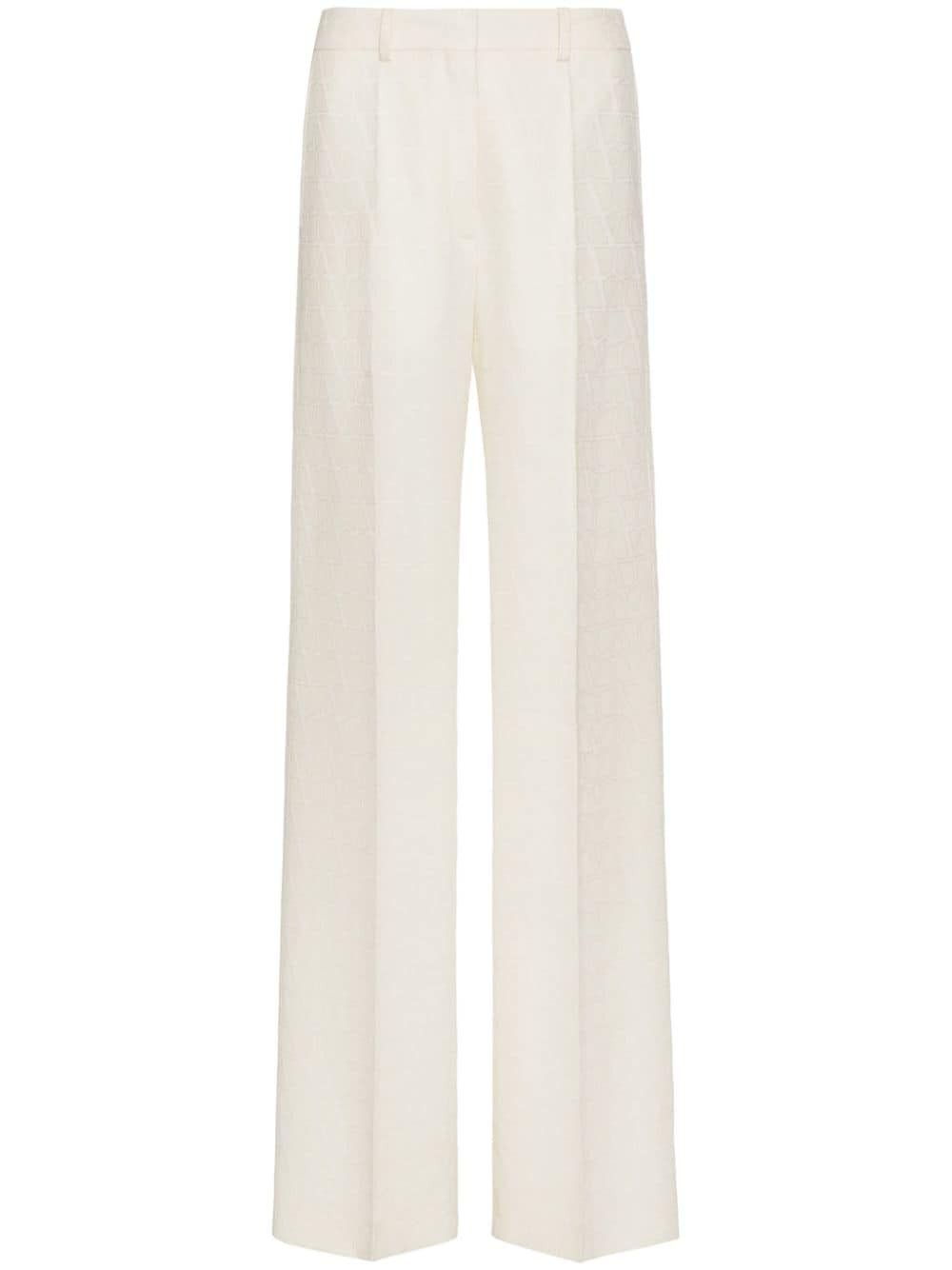 Valentino TOILE ICONOGRAPHE WOOL AND SILK BLEND TROUSERS Size 27" / US 4 / IT 40 - 1 Thumbnail