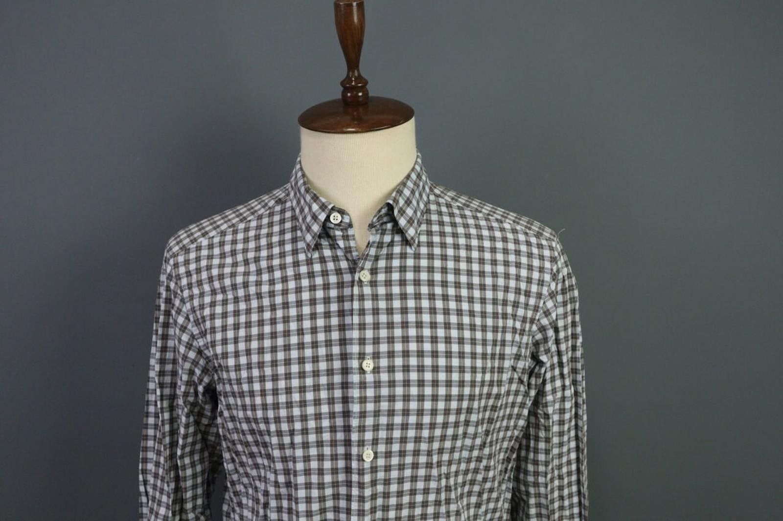 Ermenegildo Zegna Ermenegildo Zegna Multi Plaid Button Down Shirt Size L Size US L / EU 52-54 / 3 - 2 Thumbnail
