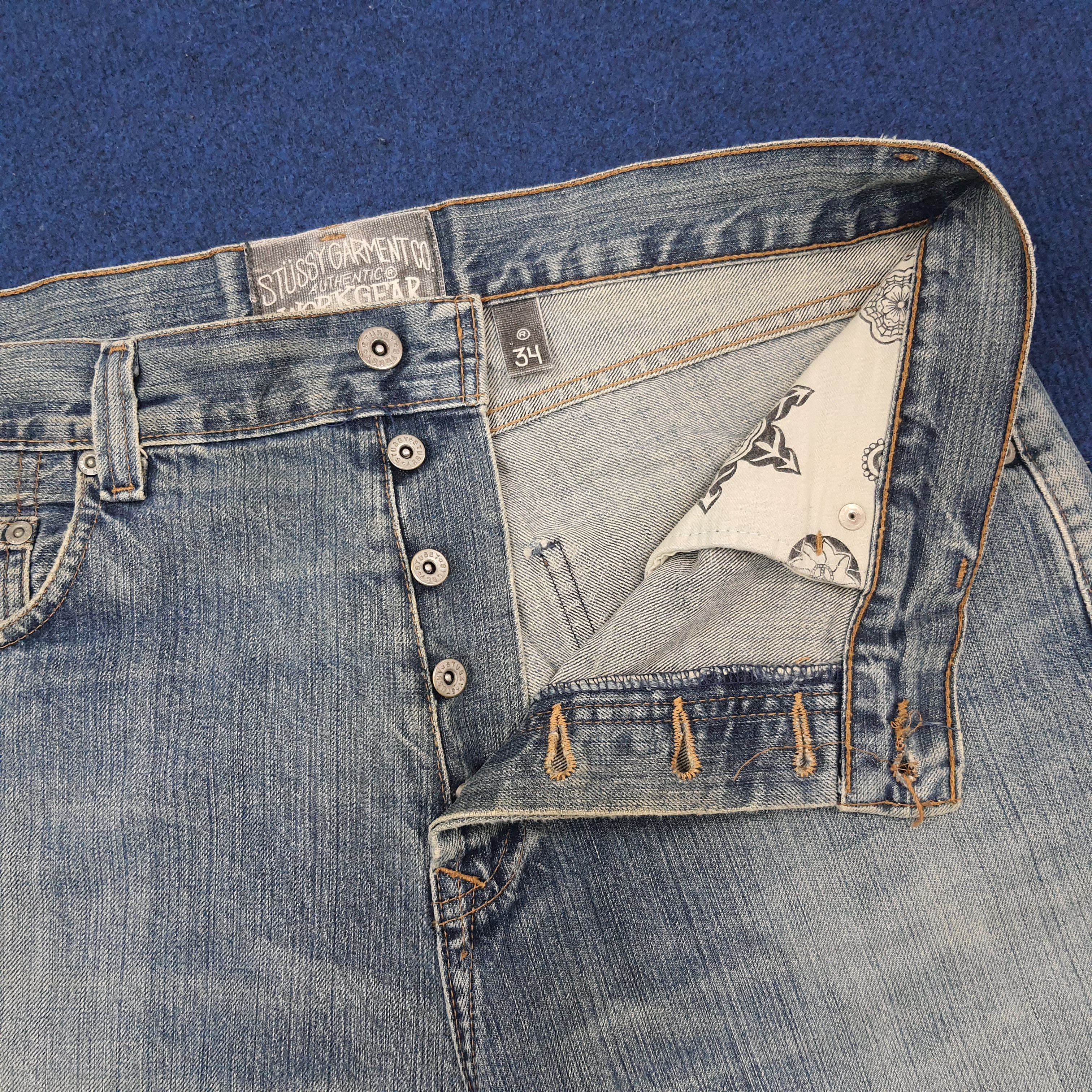 Stussy Vintage Stussy Authentic Workgear Custom Logo Jeans C228N11 Size US 35 - 6 Thumbnail