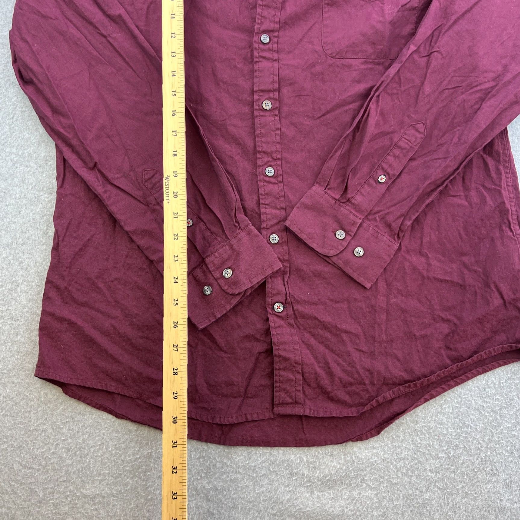 Tommy Hilfiger Tommy Hilfiger Shirt Mens XXL Red Long Sleeve Collared Button Up Casual Adult Size US XXL / EU 58 / 5 - 3 Thumbnail