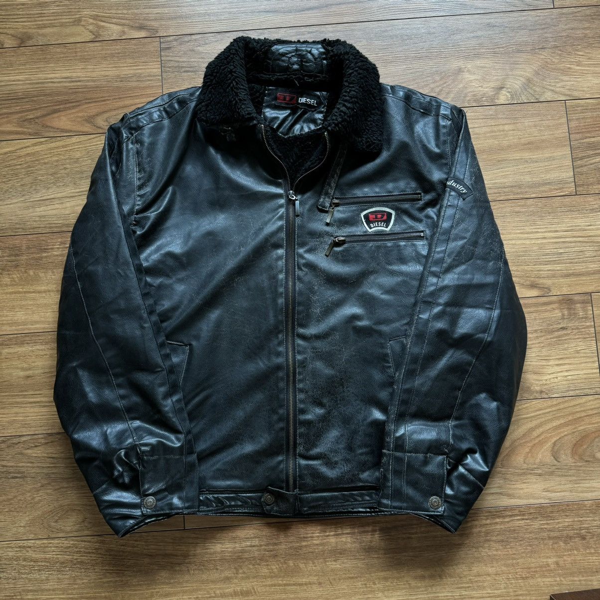Diesel × Vintage Vintage diesel leather jacket Size US XL / EU 56 / 4 - 1 Thumbnail