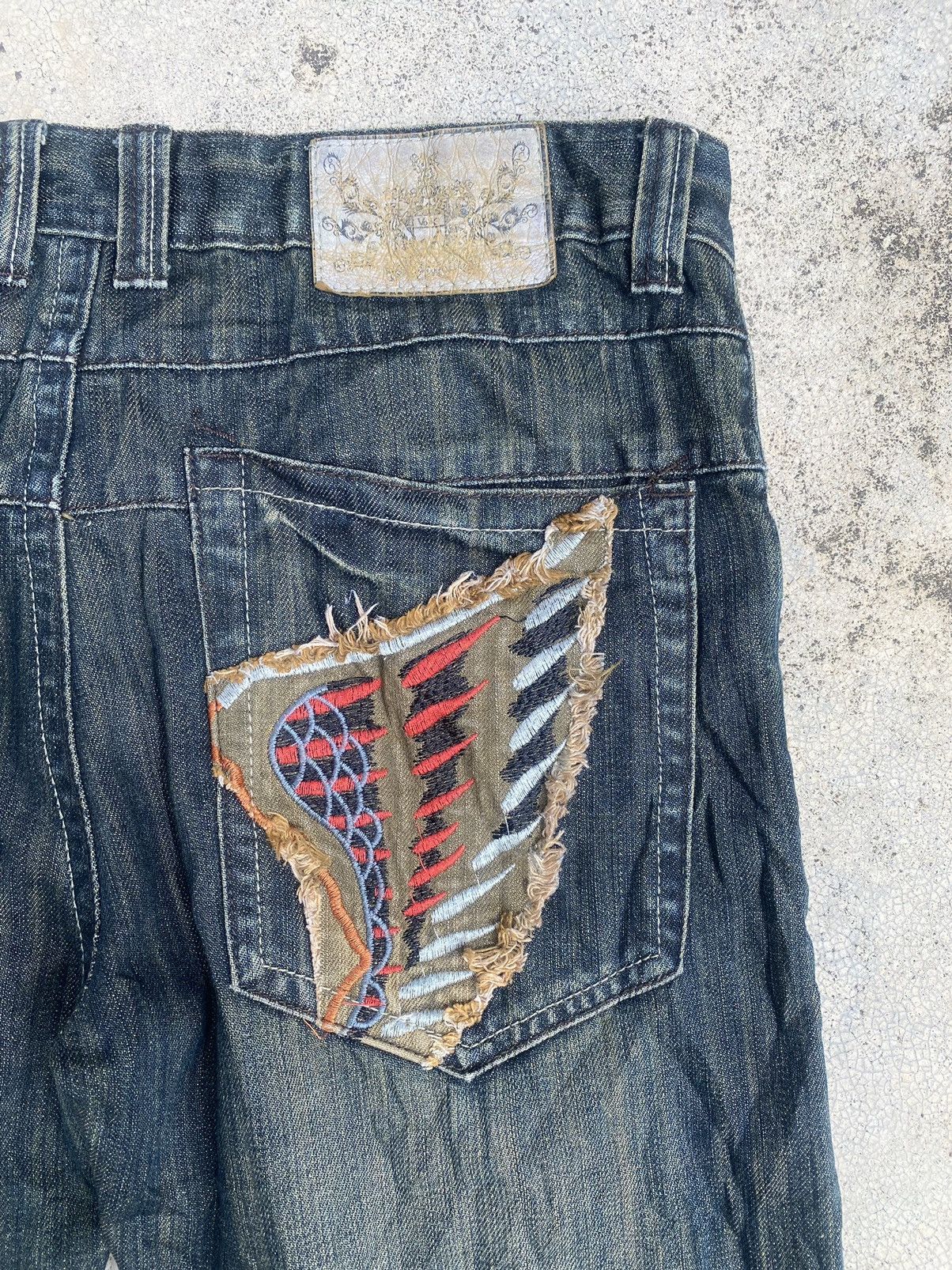 Le Grande Bleu (L.G.B.) Japanese Brand Vo+E Heavy Clawmark Cowboy Style Jeans Size US 32 / EU 48 - 16 Thumbnail