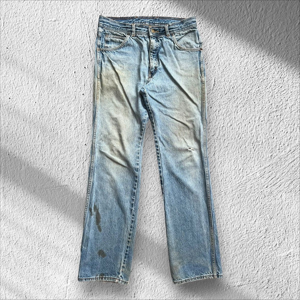 Vintage Vintage 80s Power Blues Straight Leg Denim Jeans Size 31x32 Size US 31 - 2 Thumbnail