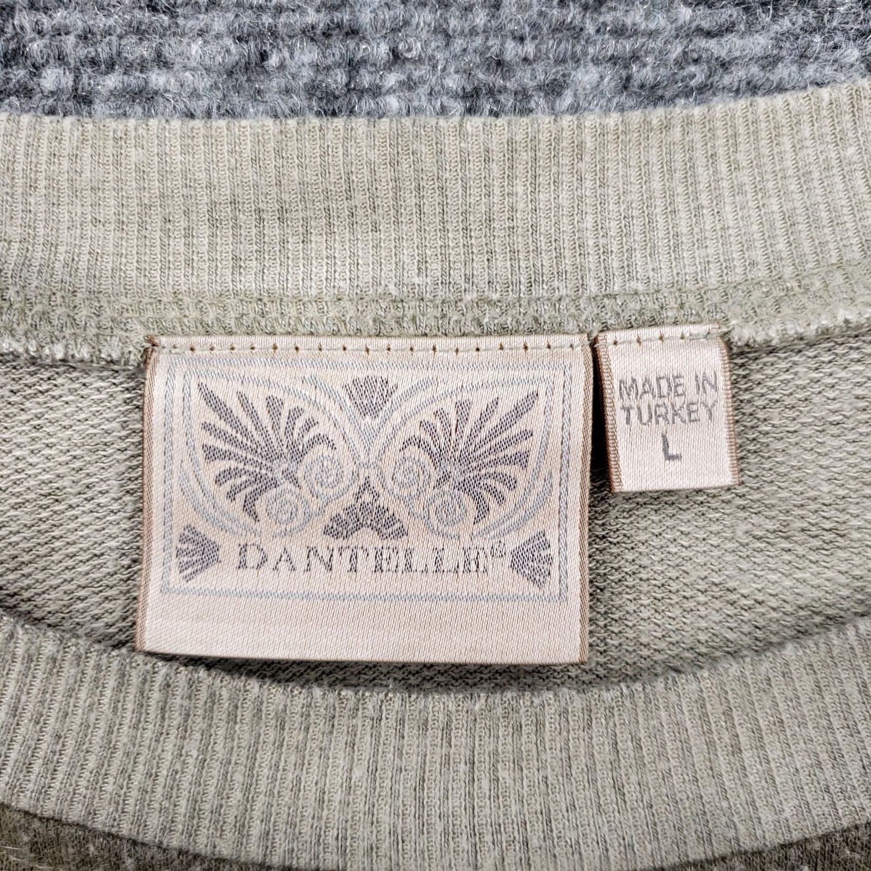Vintage Dantelle Sweatshirt Women L Green Pullover Camouflage Loop Terry Size L / US 10 / IT 46 - 3 Thumbnail