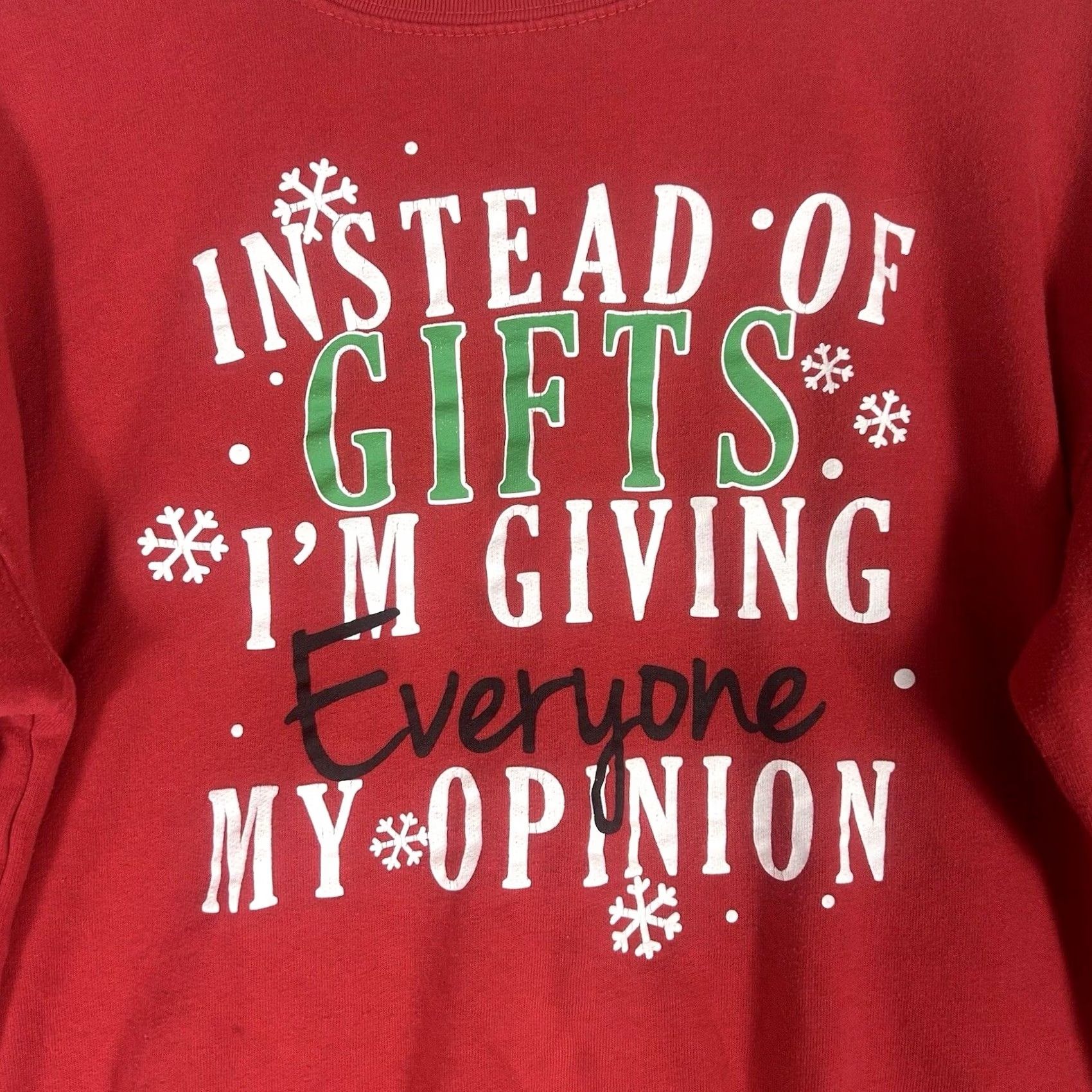 Vintage Ugly Christmas Sweatshirt Womens Juniors Medium Red Long Sleeve Holiday Sweatshirt Christmas Theme Graphic Knit Pullover Casual Winter Mens? (No) Size M / US 6-8 / IT 42-44 - 2 Thumbnail