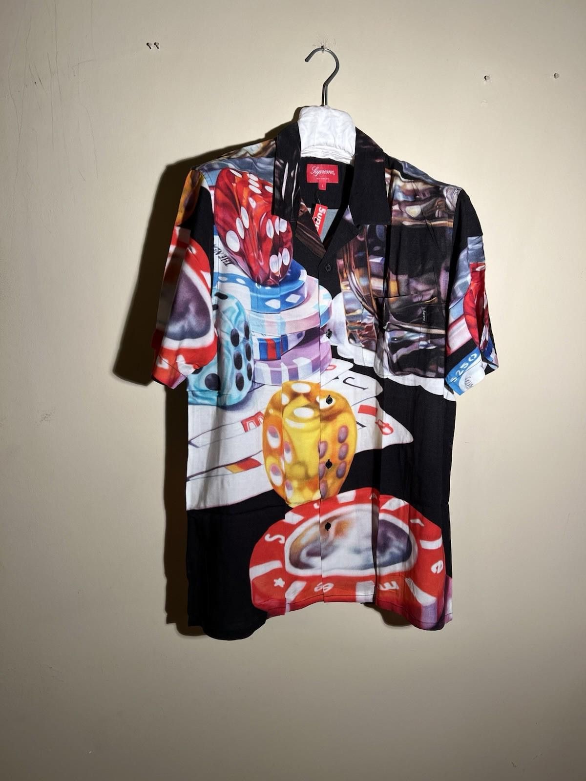 Supreme FW18 SUPREME CASINO RAYON SHIRT SHORT SLEEVE DICE BLACK L Size US L / EU 52-54 / 3 - 3 Thumbnail