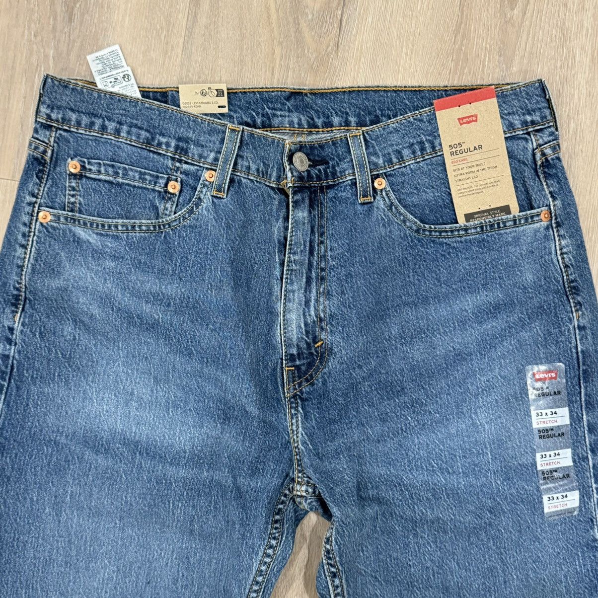 Levi's Levi 505 Regular Eco Ease Jeans Size US 33 - 1 Thumbnail