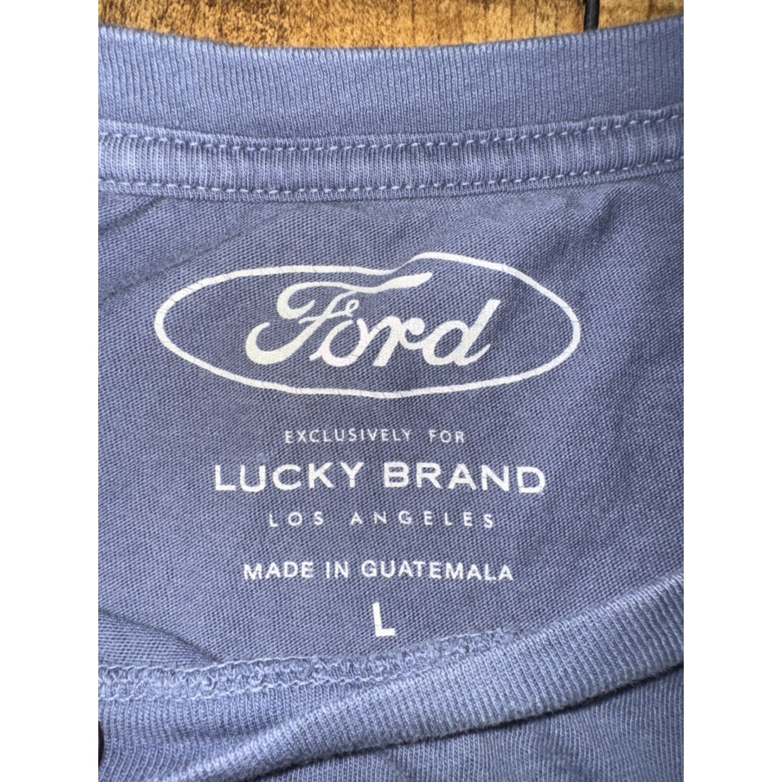 Lucky Brand Lucky Brand T-Shirt Mustang Speed Shop Graphic Blue Men’s Large Size US L / EU 52-54 / 3 - 3 Thumbnail