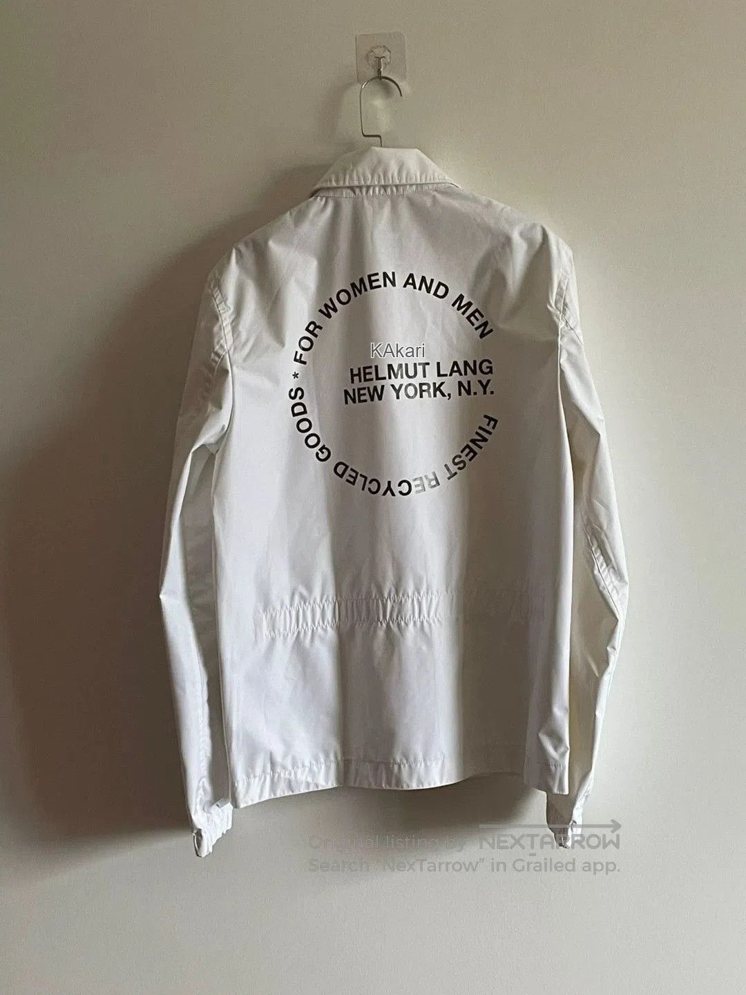 Helmut Lang White Light Jacket with Collar and Front Button Closure. Size US S / EU 44-46 / 1 - 8 Thumbnail