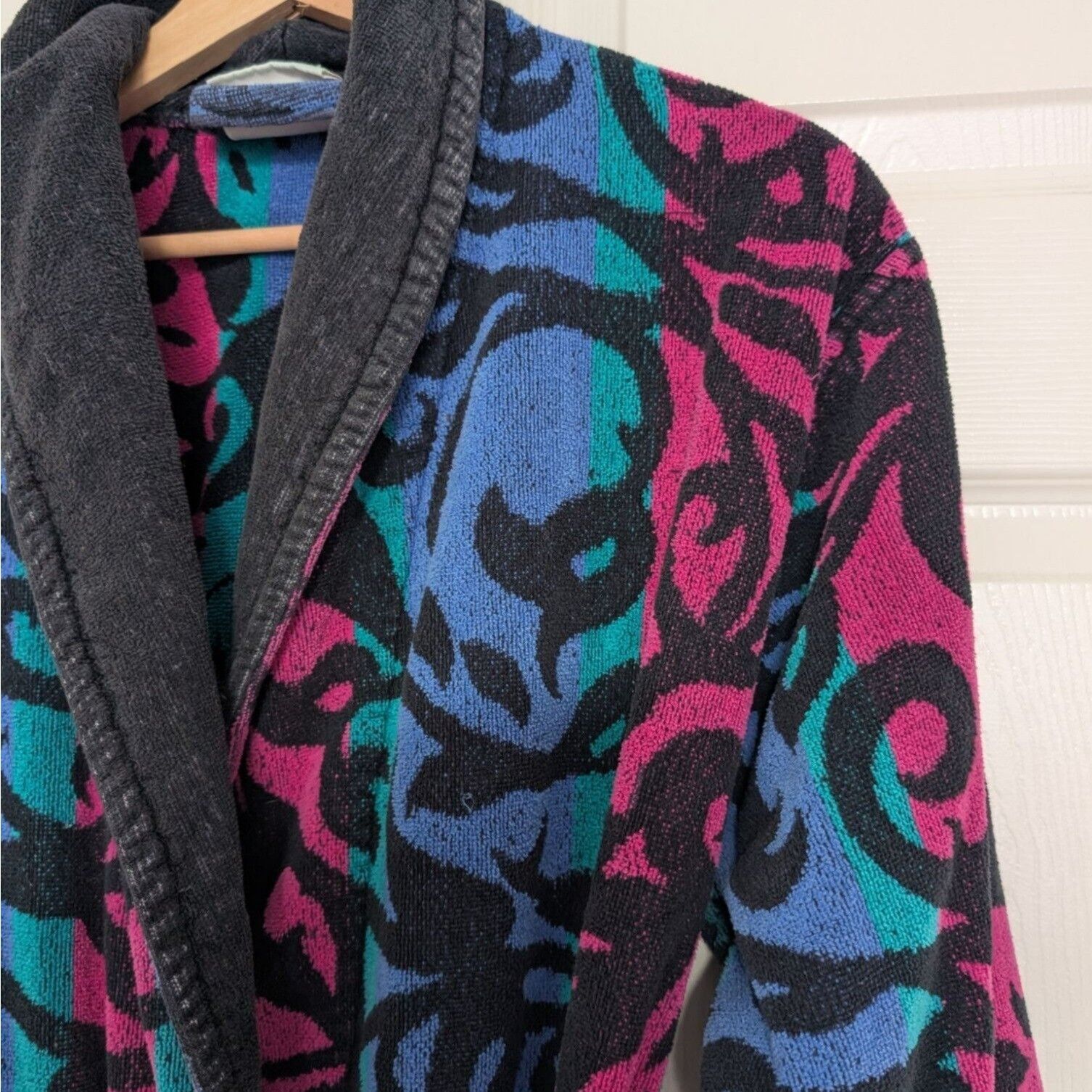 Designer TJ Lawford Scrolls Turkish Cotton Robe Womens Size Medium Size M / US 6-8 / IT 42-44 - 3 Thumbnail