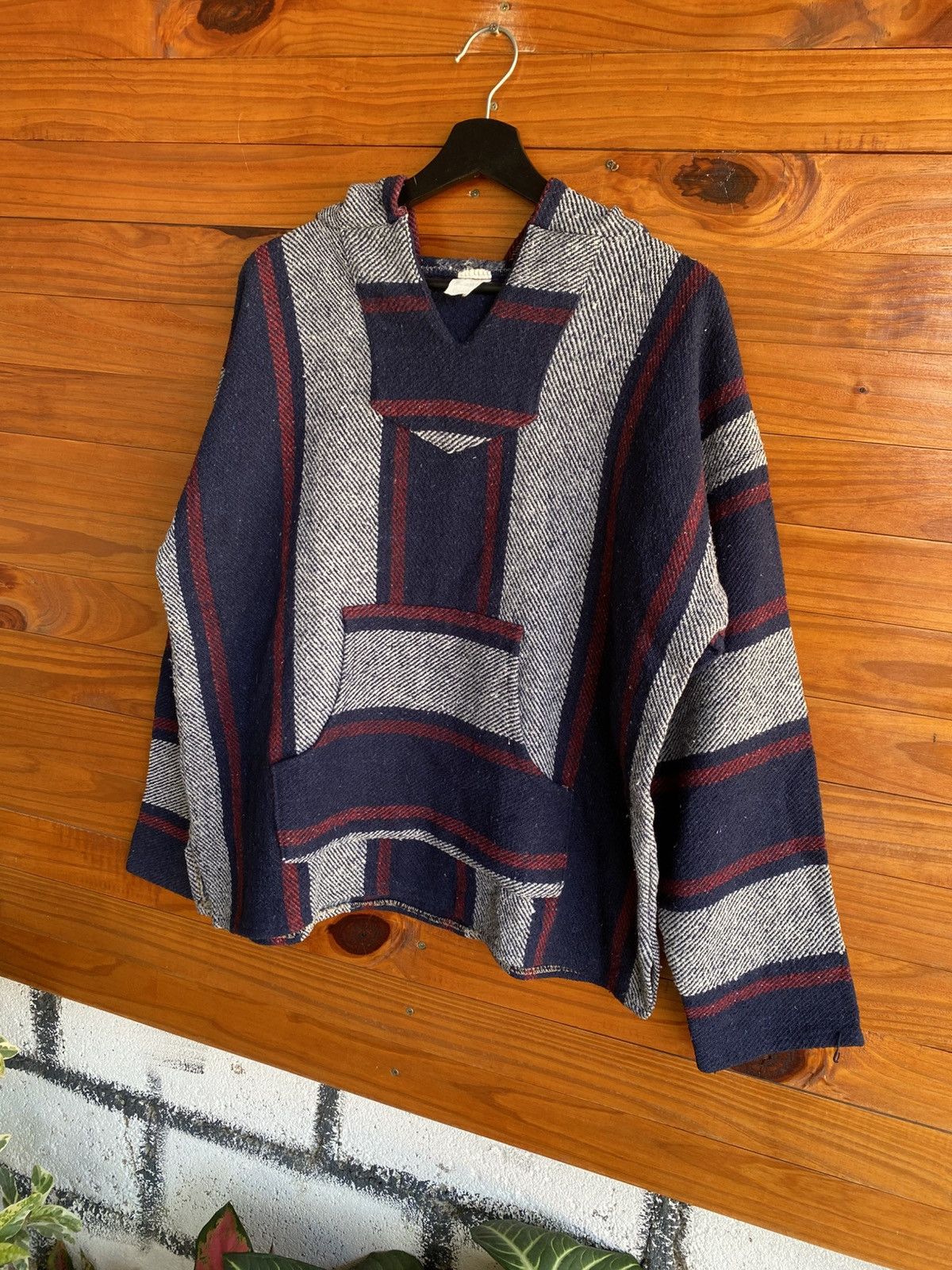 Vintage Vintage Baja Hoodie Striped Pullover Mexico Blanket Hoodie Size US S / EU 44-46 / 1 - 4 Thumbnail