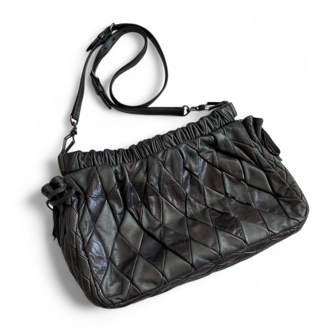 Miu Miu Miu Miu - Quilted Leather Shoulder Bag 90s Italy Designer Size ONE SIZE - 3 Thumbnail