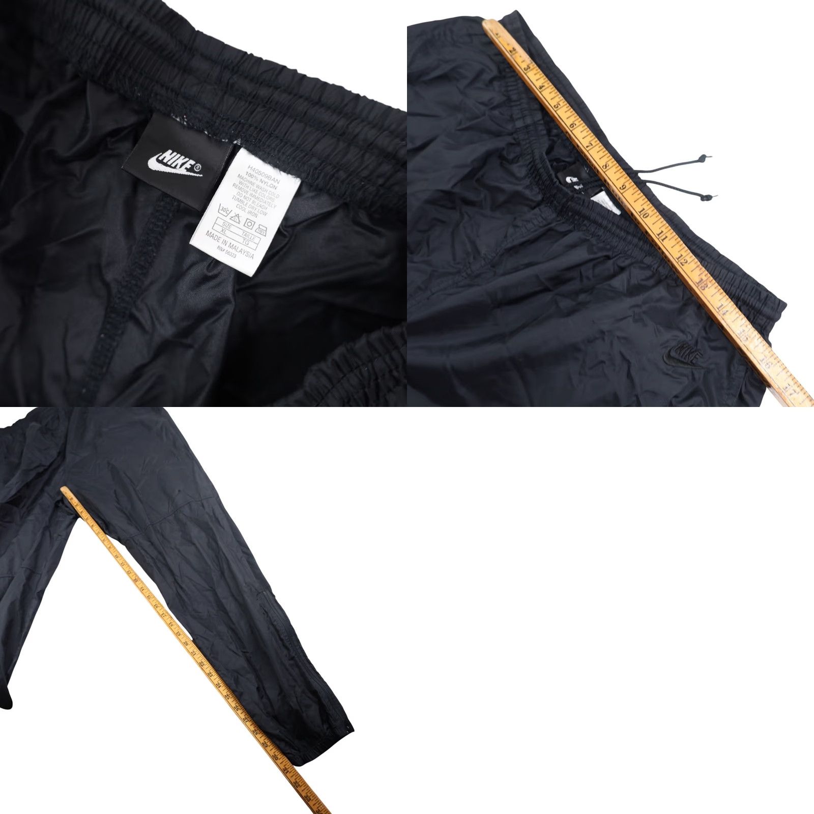 Nike VINTAGE Nike Windbreaker Pants Jogger XL Regular Men Black 90s Mens XL Jogger Windbreaker Pants 90s Nike Windbreaker Pants Mens XL Black 90s Size US 36 / EU 52 - 8 Thumbnail