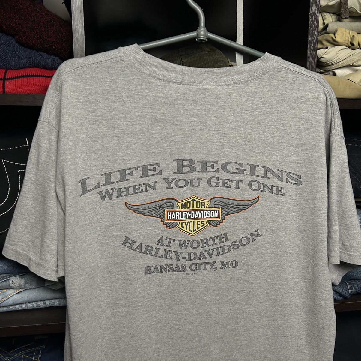 Harley Davidson Vintage Harley Davidson 2013 Made In Usa Graphic logo tee Size US L / EU 52-54 / 3 - 2 Thumbnail
