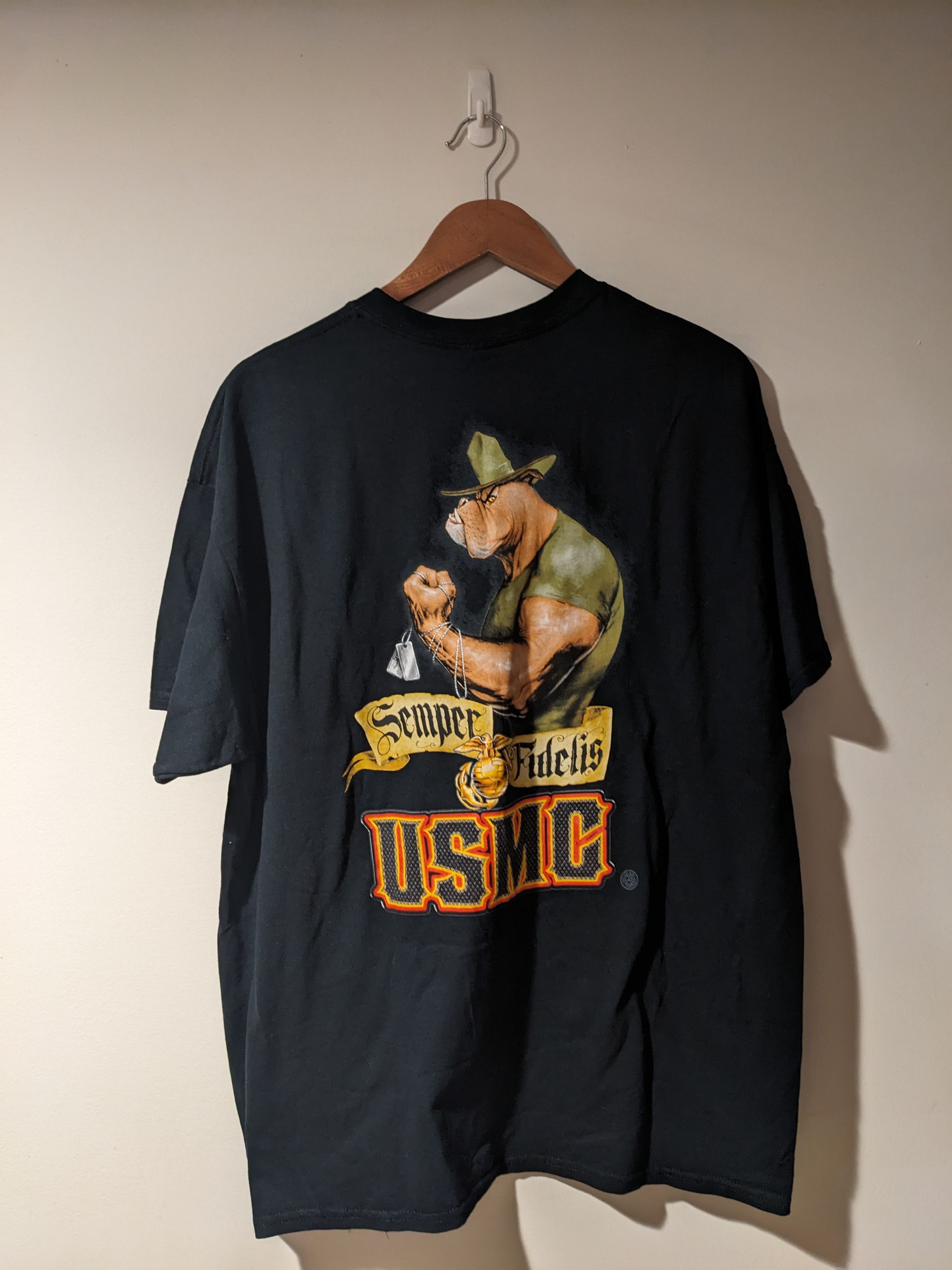 Vintage Vintage Y2K USMC Semper Fidelis Marines Americana T-Shirt Size US XL / EU 56 / 4 - 1 Thumbnail