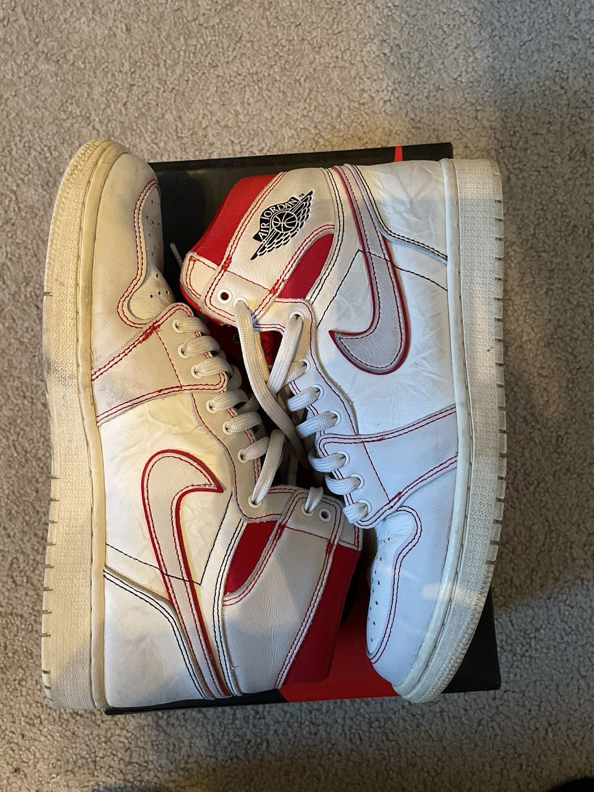 Jordan Brand × Nike Jordan 1 Phantom Gym Red Size US 10.5 / EU 43-44 - 2 Thumbnail