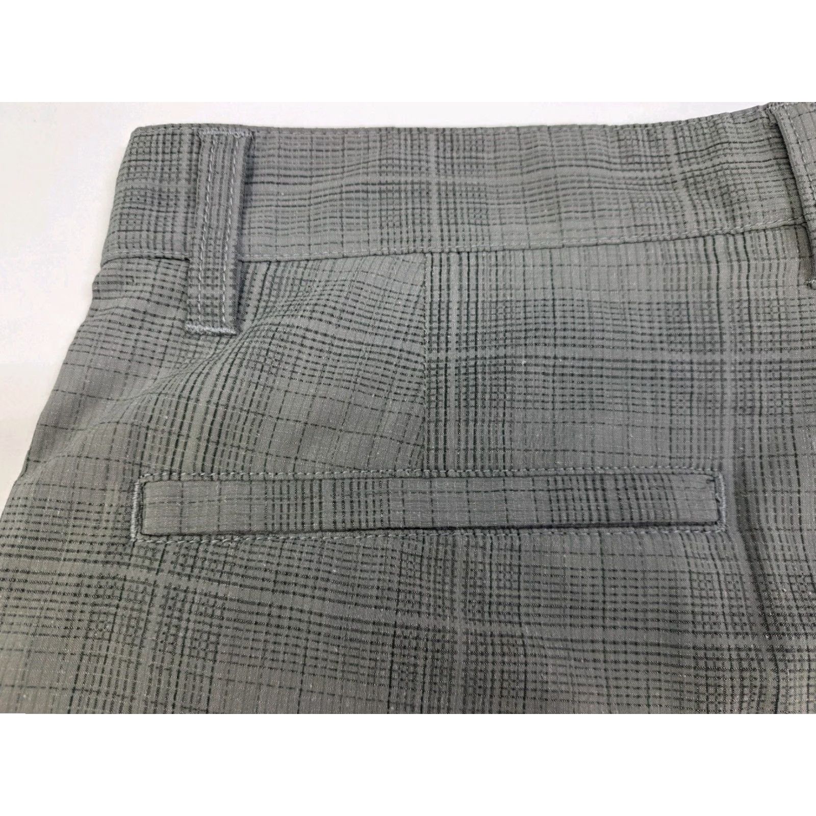 Brixton Brixton Mens Standard Fit Choice-X Chino Crossover Grey Plaid Shorts 31 Size US 31 - 7 Thumbnail