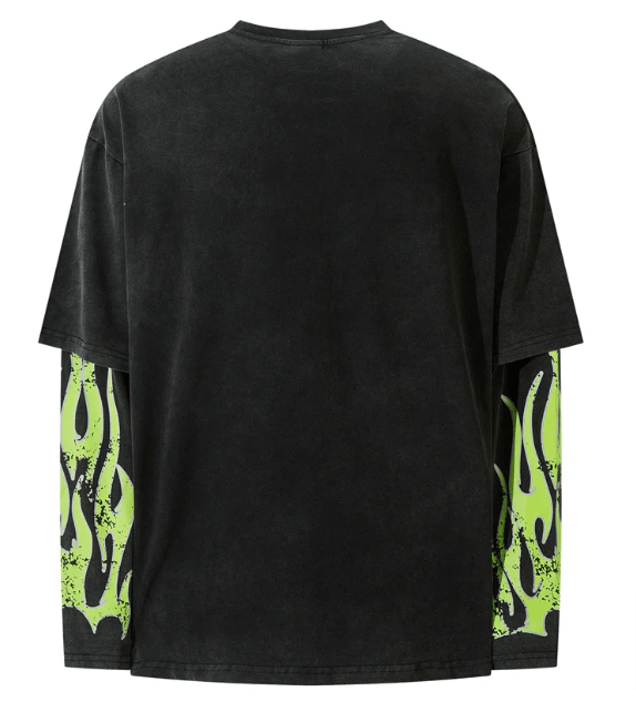 Japanese Brand × Vintage "Flame-M" Long Sleeve T-shirt Size US M / EU 48-50 / 2 - 2 Thumbnail