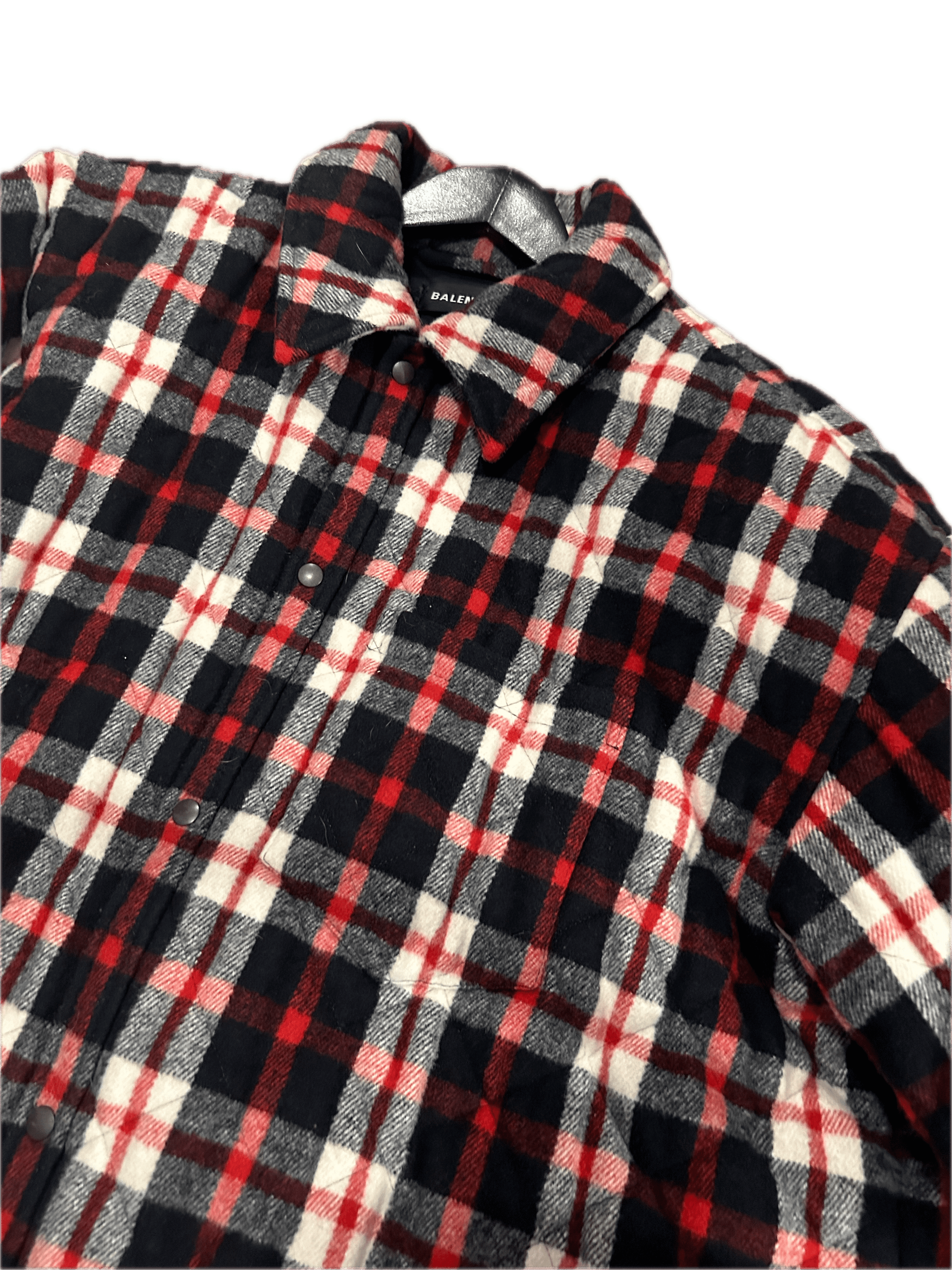 Balenciaga Balenciaga Oversized Quilted Checked Cotton-Flannel Coat Red Size US M / EU 48-50 / 2 - 9 Thumbnail