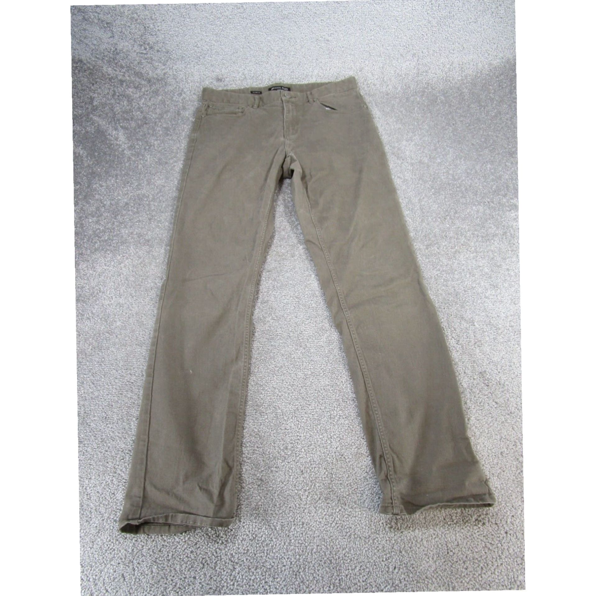 Michael Kors Michael Kors Mens 30 Taupe Brown Chinos Pants Tailored Fit 30X31 Size US 30 / EU 46 - 1 Thumbnail