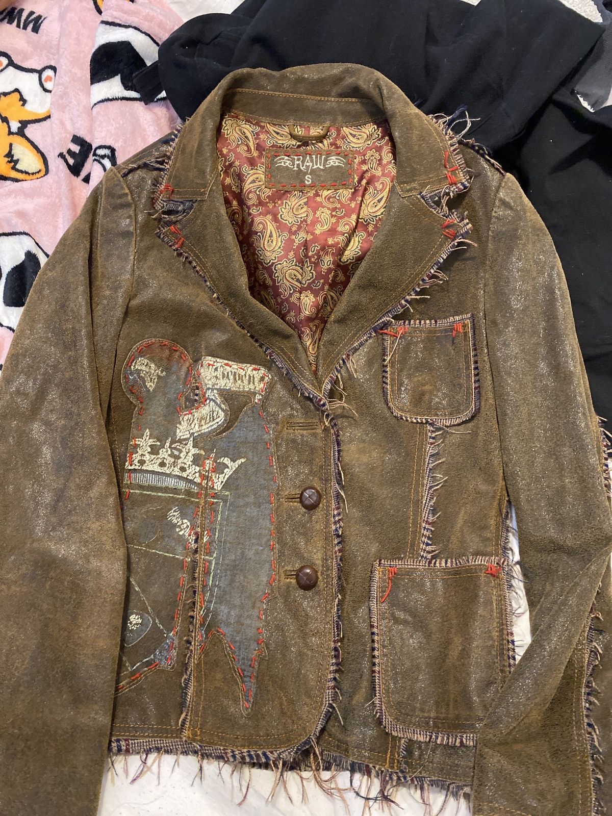 Vintage RAW one of one VINTAGE Cyber PUNK STYLE JACKET Size S / US 4 / IT 40 - 1 Thumbnail