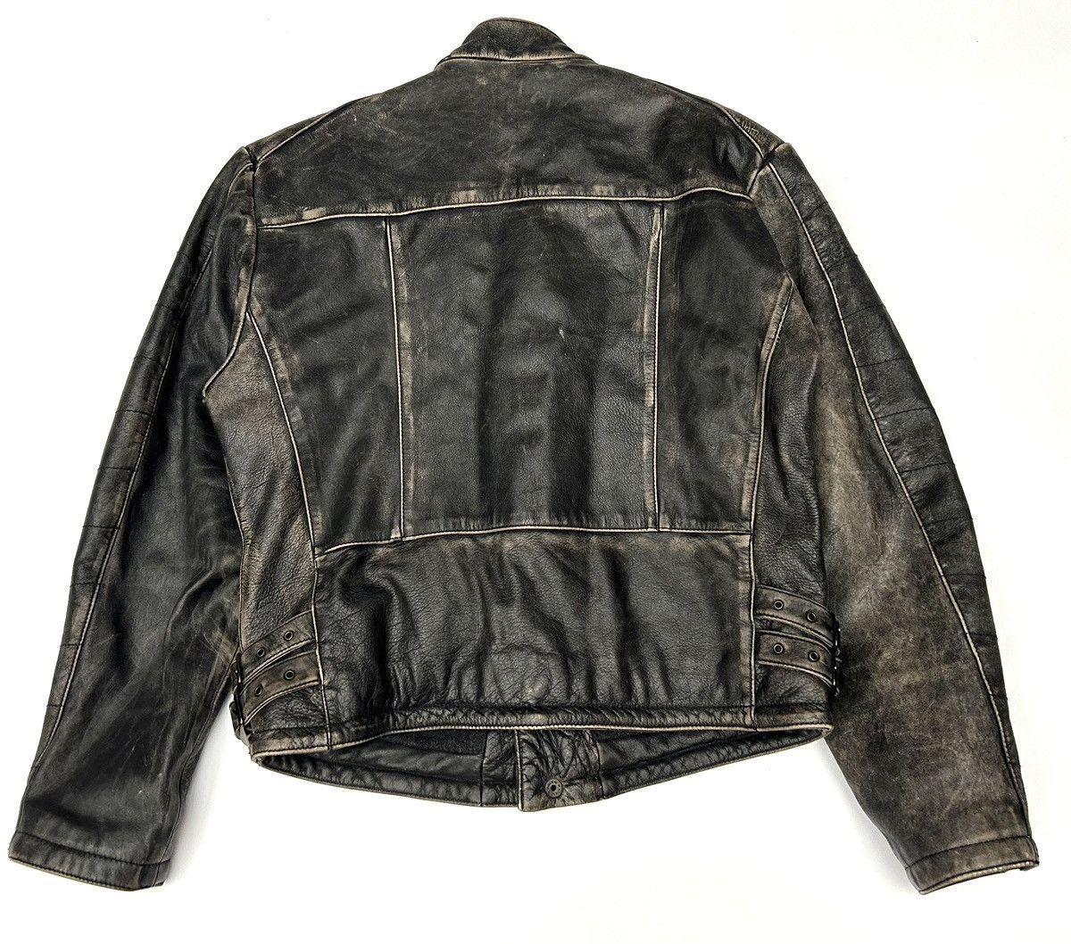 Hein Gericke × Vintage Vintage Hein Gericke Faded Leather Cafe Racer Biker Jacket Size US M / EU 48-50 / 2 - 2 Thumbnail