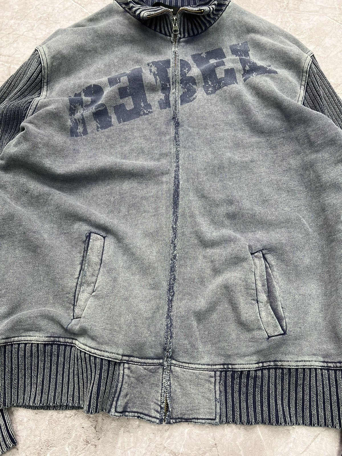 14th Addiction × Diesel × Japanese Brand AvantGarde Style FADED DISTRESSED SWEATER Junya Watanabe Size US XL / EU 56 / 4 - 6 Thumbnail