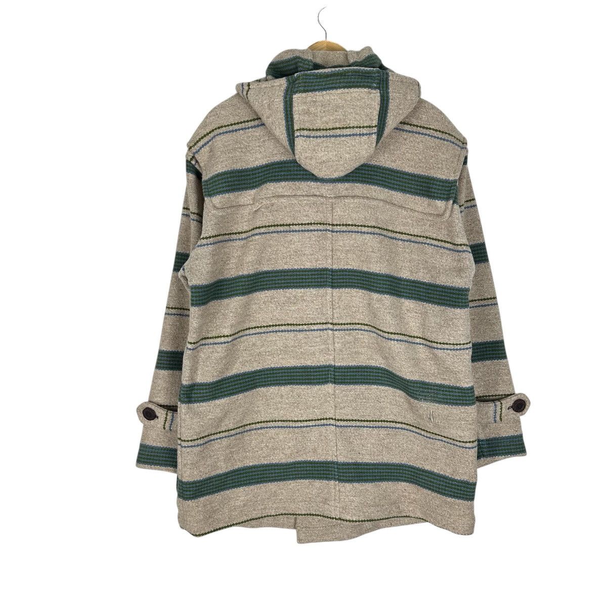 Japanese Brand IXIZ HOODIE STRIPED WOOL LONG JACKET Size US L / EU 52-54 / 3 - 8 Thumbnail