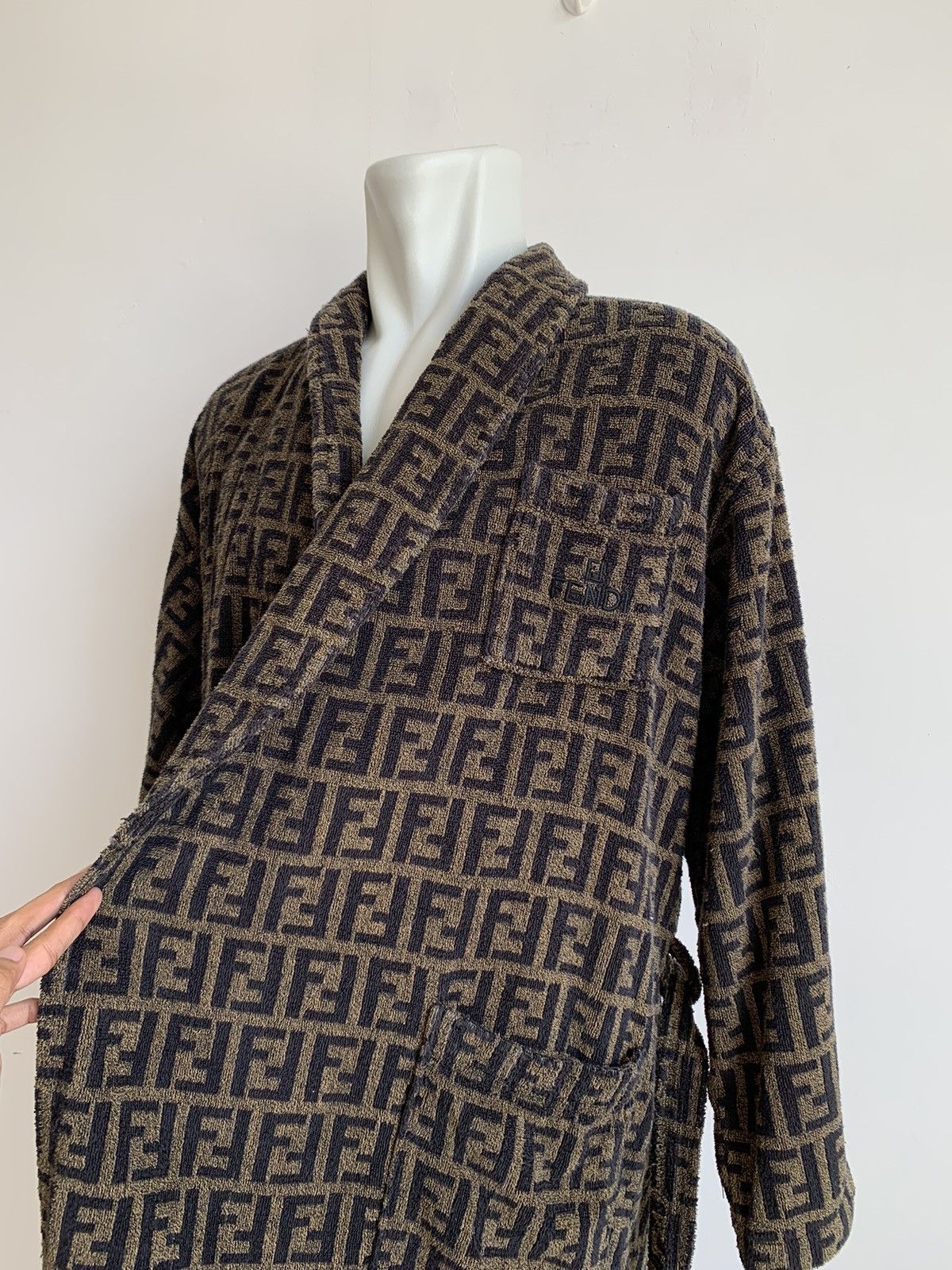 Fendi Vintage Fendi Zucca Bathrobe Teleria Size US L / EU 52-54 / 3 - 12 Thumbnail