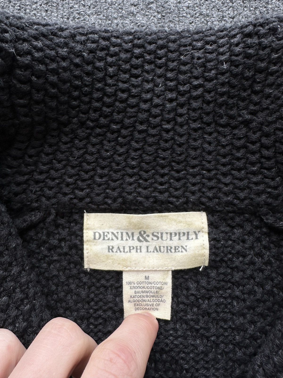 Denim & Supply Ralph Lauren DENIM & SUPPLY 🚨 RALPH LAUREN HEAVY KNIT CARDIGAN BLACK Size US M / EU 48-50 / 2 - 7 Thumbnail