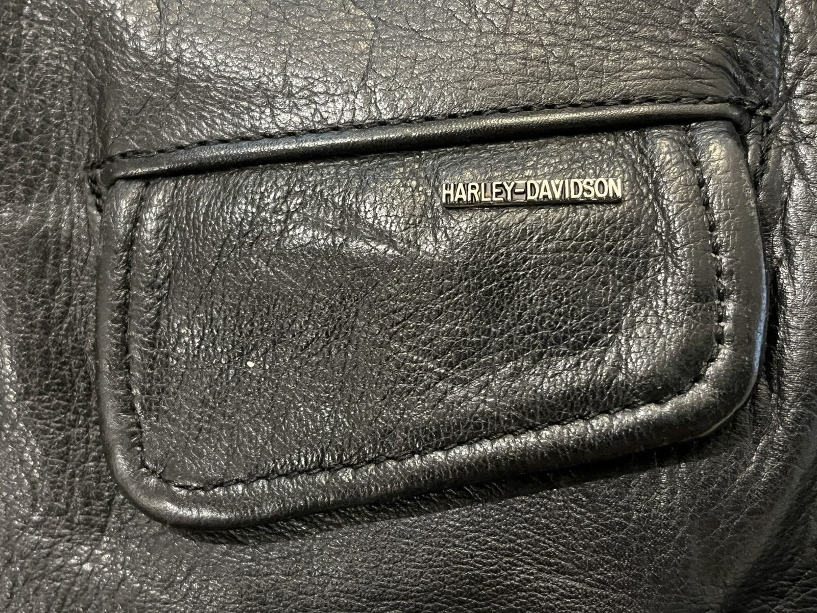 Harley Davidson Harley Davidson EMBOSSED EAGLE Black Leather Jacket LOGO Size US L / EU 52-54 / 3 - 5 Thumbnail