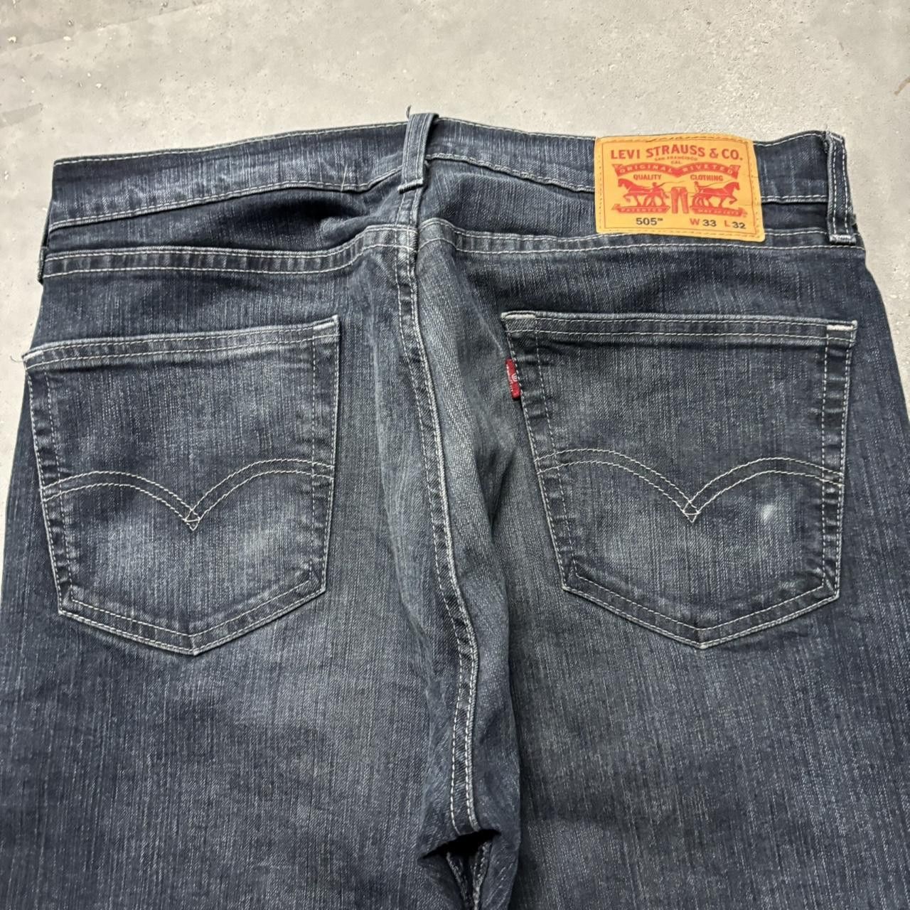 Levi's × Vintage Crazy Vintage Y2K/2000s Grunge Dark Wash Levi’s Denim Jeans! Size US 33 - 7 Thumbnail