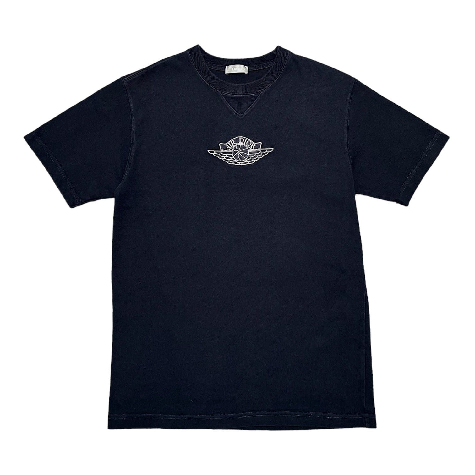 Dior x Jordan Wings Short Sleeve Tee Shirt Navy