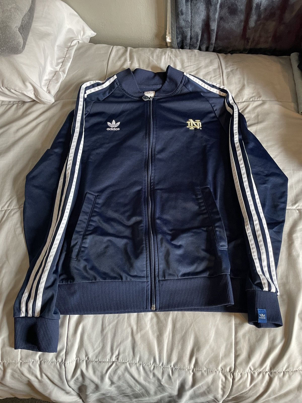 Adidas Adidas Notre Dame Zip Up Grailed