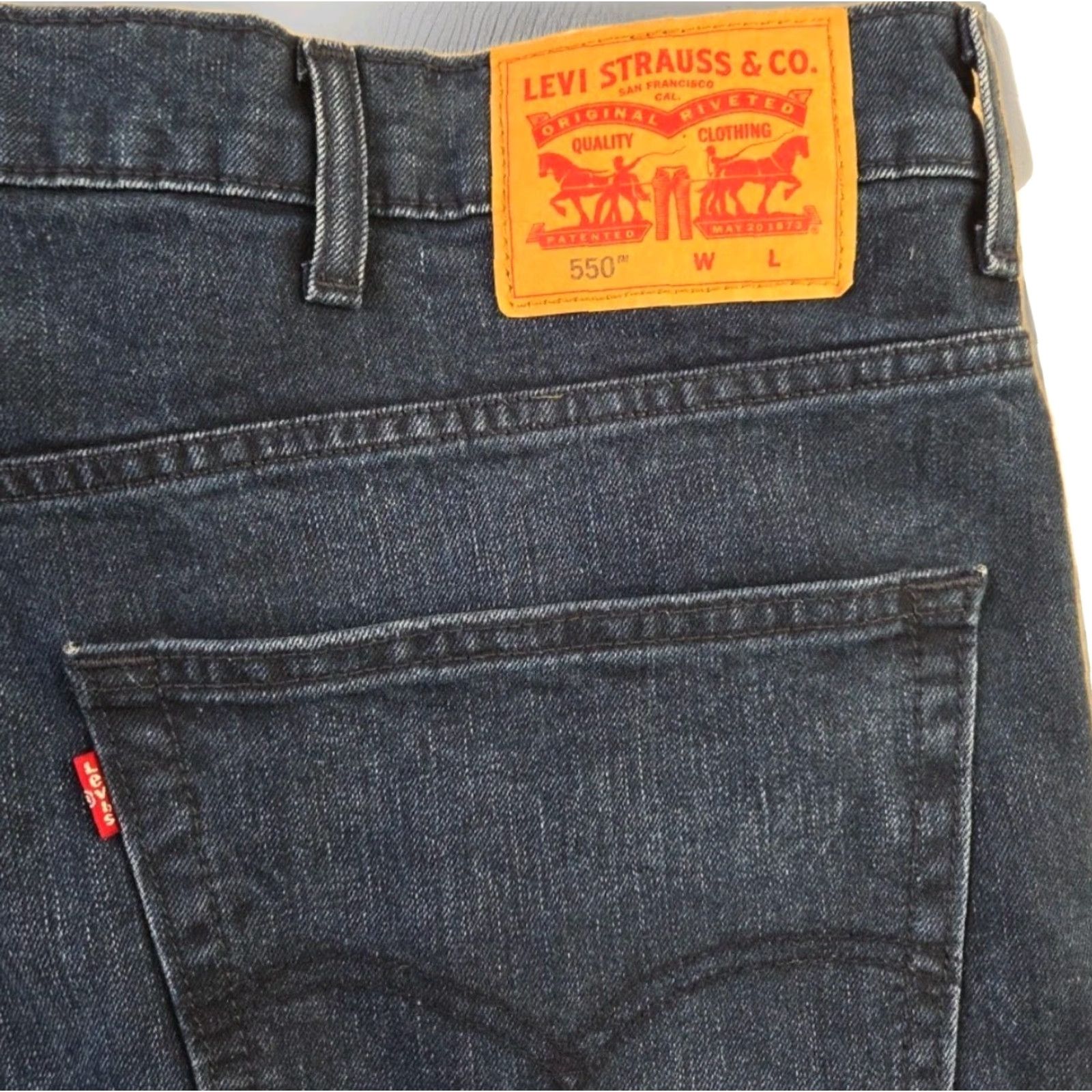 Levi's VINTAGE Levi's 550 Jeans Mens Big & Tall 48x32 Dark Denim Relaxed Tapered Leg 90s Cowboy USA Size US 32 / EU 48 - 5 Thumbnail
