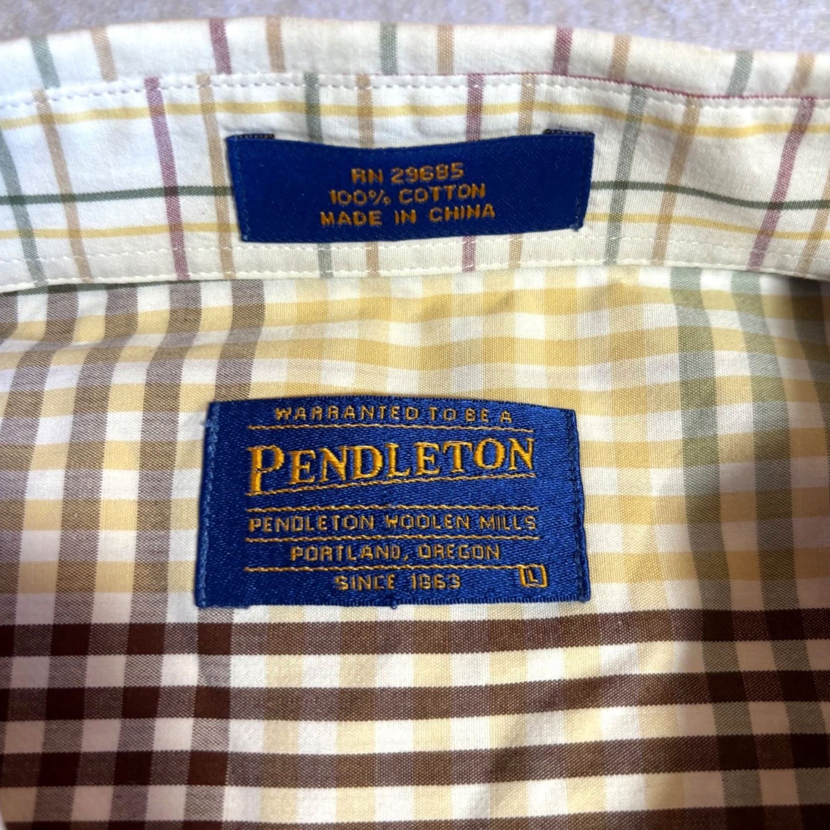 Pendleton Pendleton Mens Long Sleeve Plaid Shirt Button Down L White Cotton Casual Size US L / EU 52-54 / 3 - 4 Thumbnail
